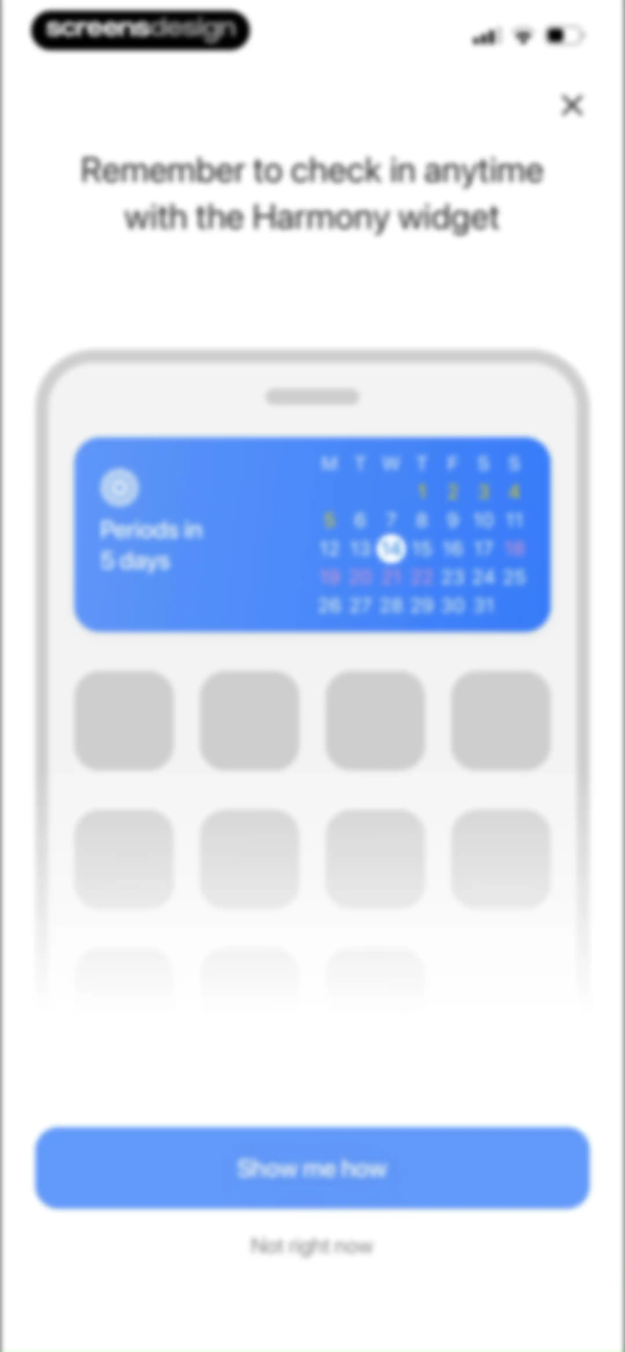 Harmony: Cycle Syncing, Period screen 50