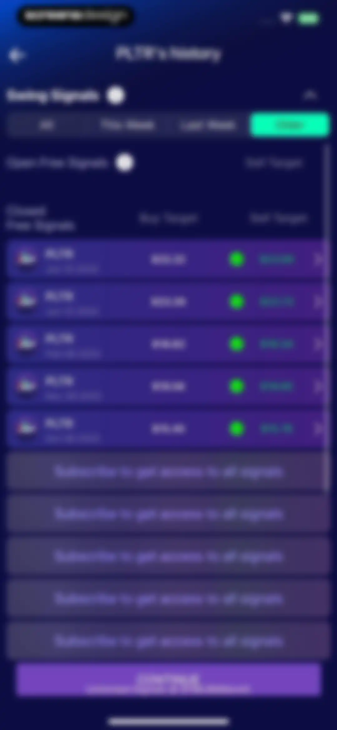 Stocks Alerter screen 32
