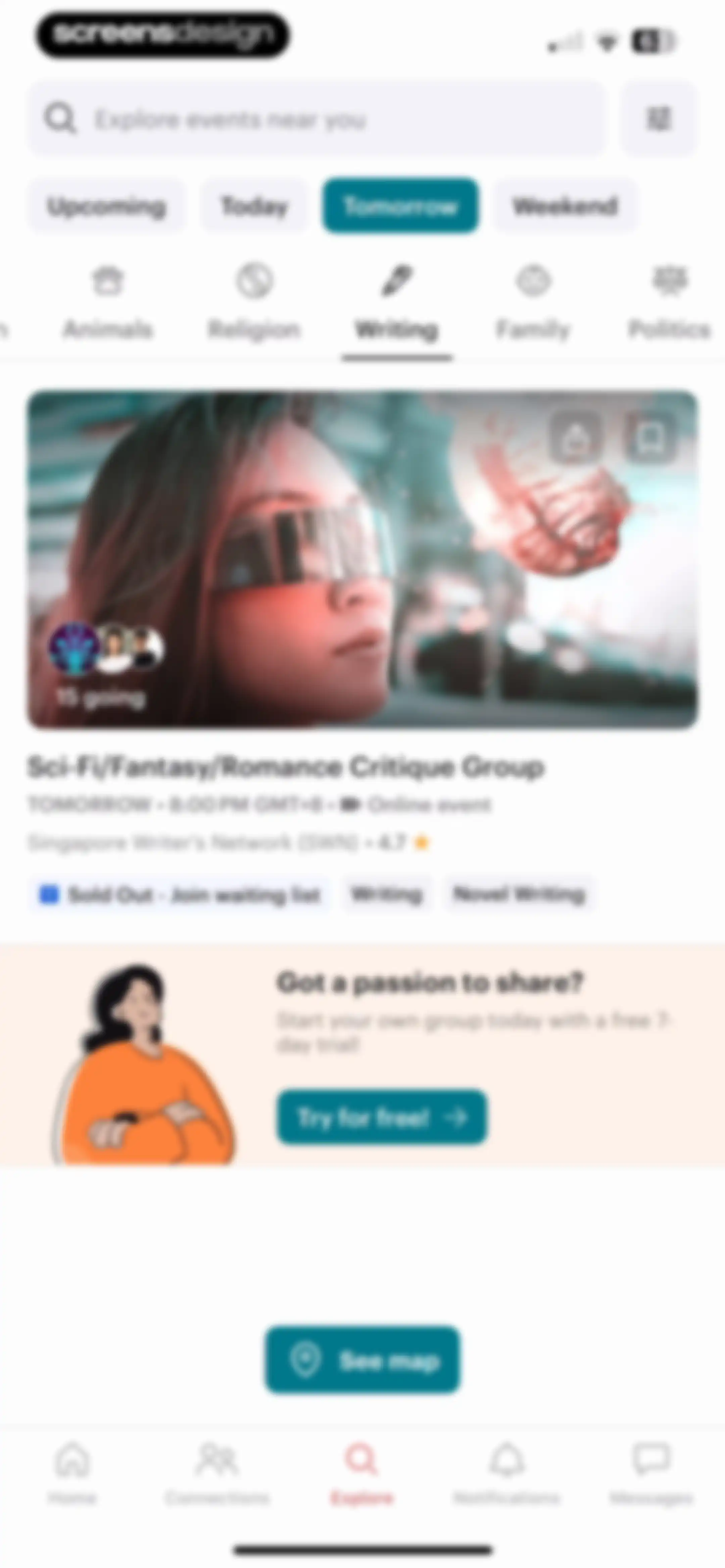 Meetup: Social Events & Groups screen 65