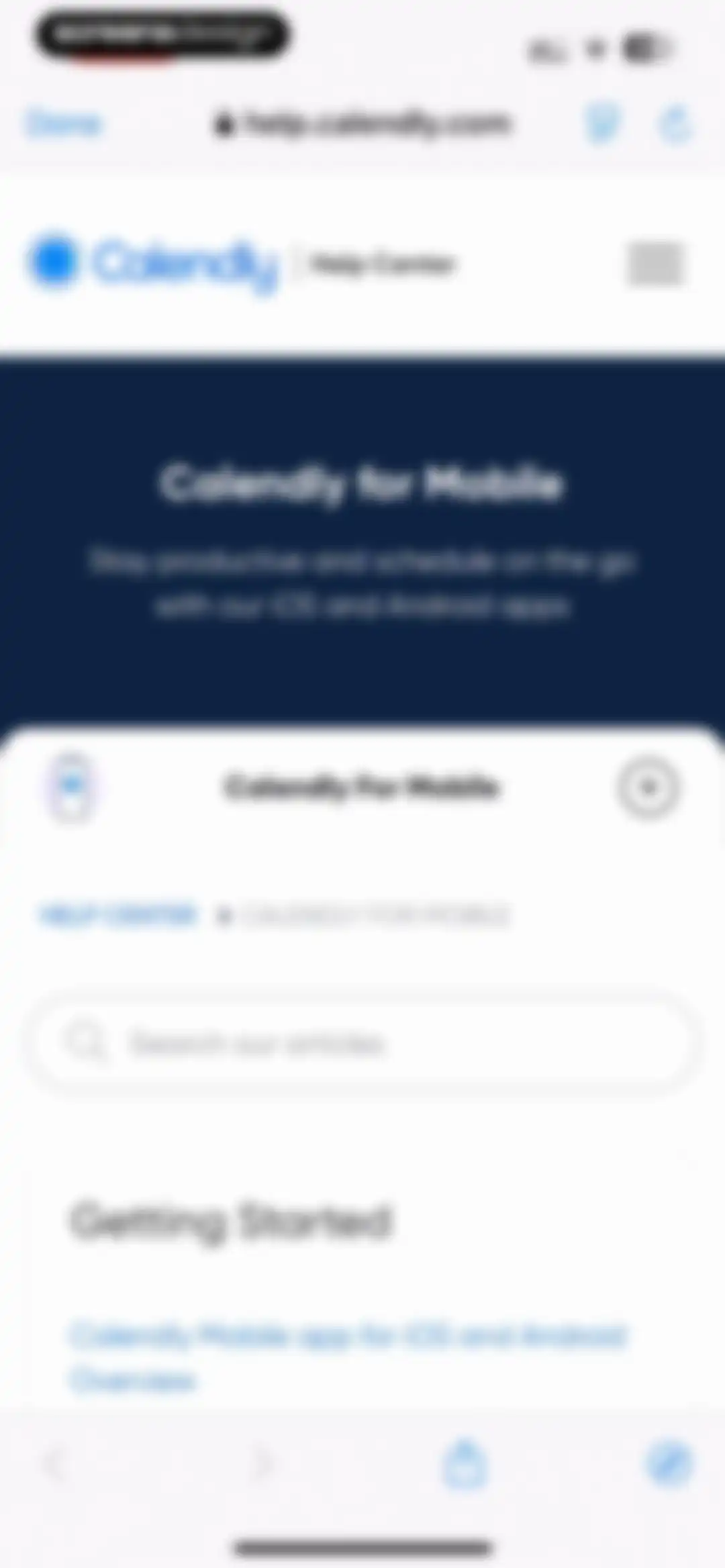 Calendly Mobile screen 101