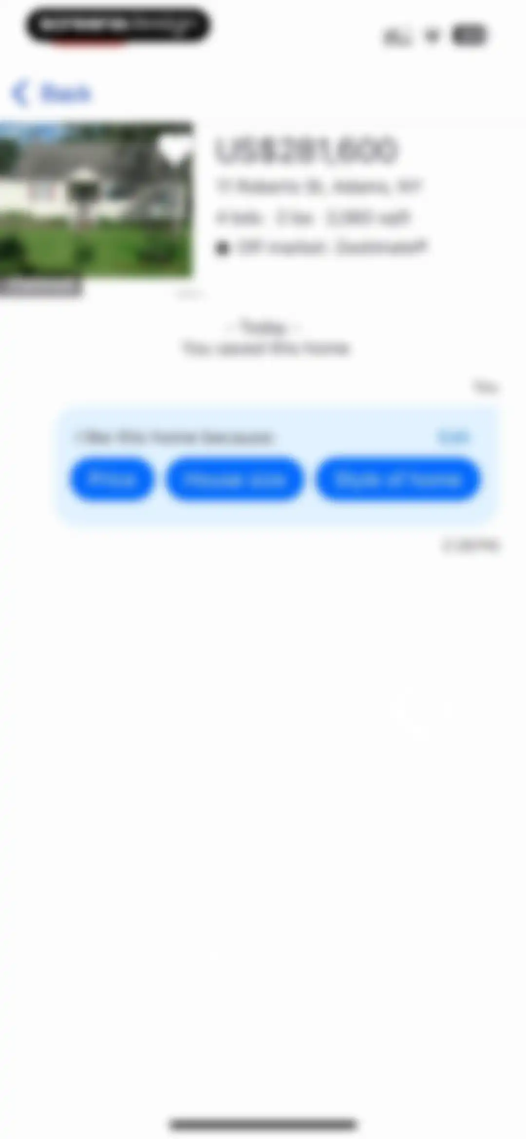 Zillow Real Estate & Rentals screen 151