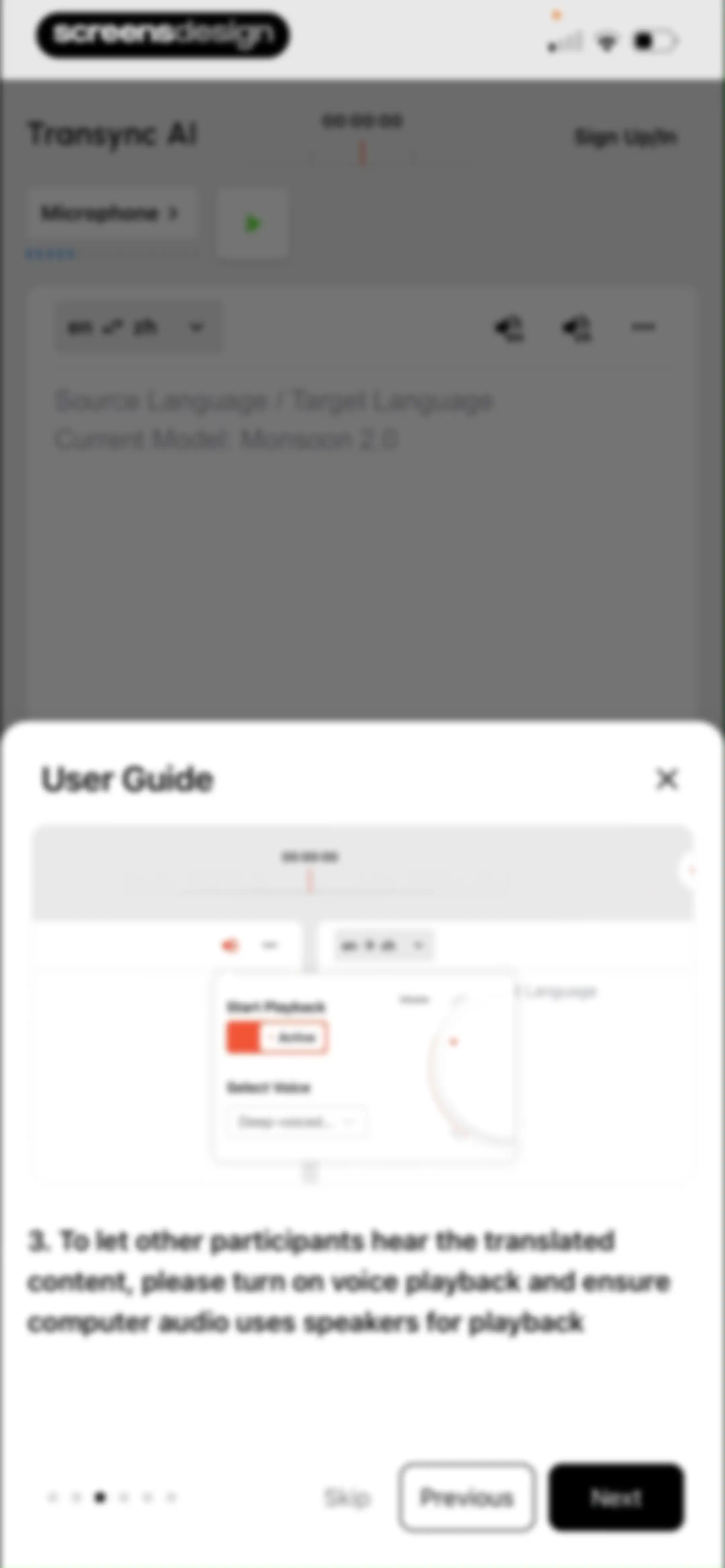 Transync AI - Translator screen 5