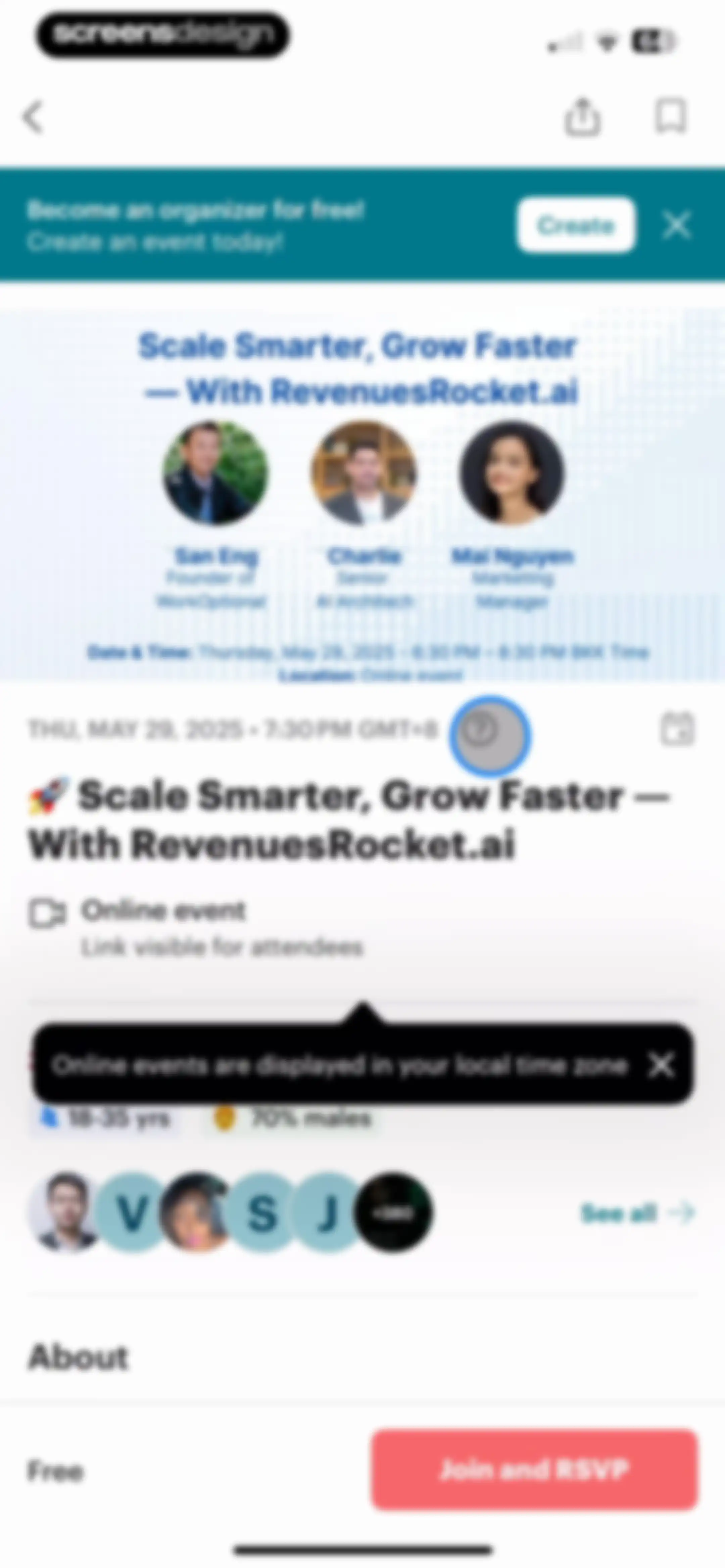 Meetup: Social Events & Groups screen 26