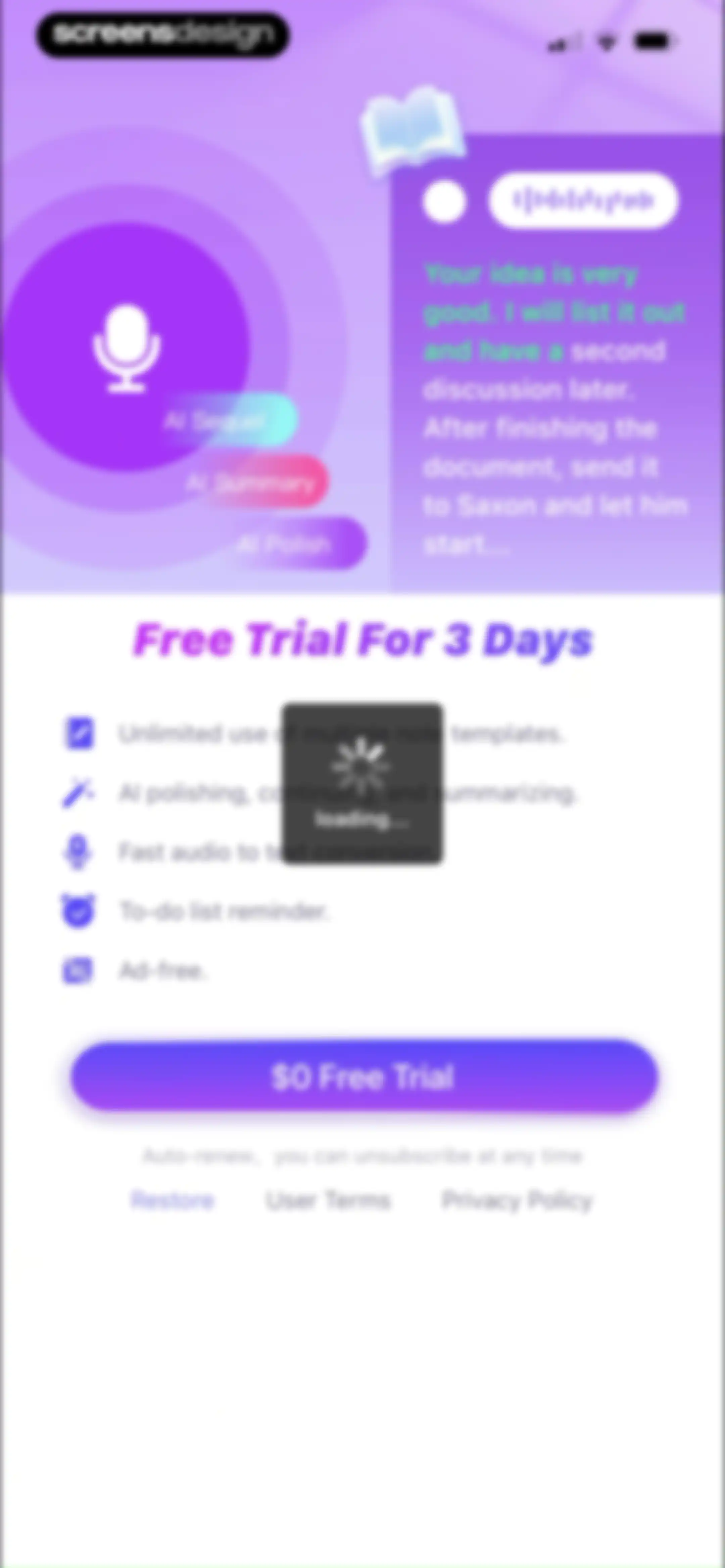 WriteSwift AI - Note Taking screen 5