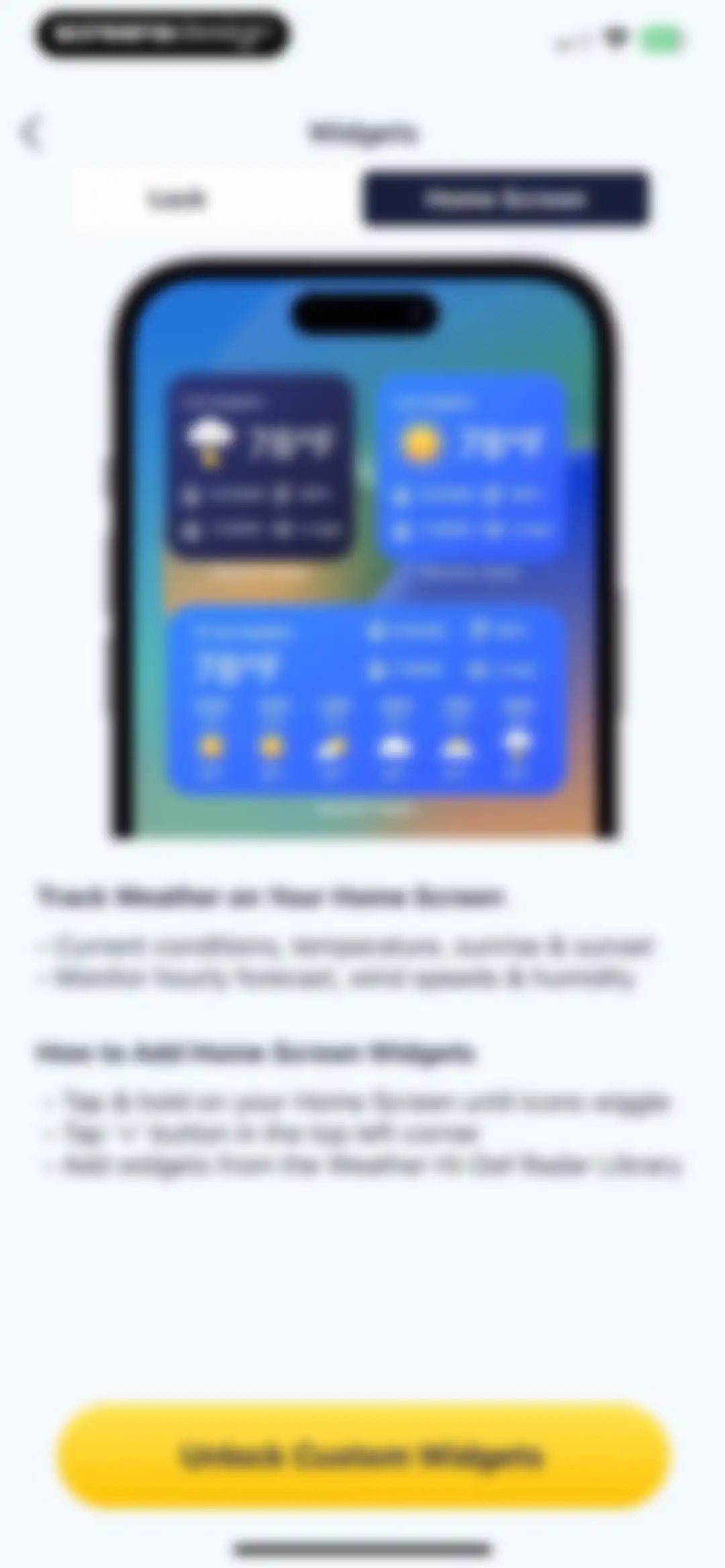 Weather Hi-Def Radar Forecast screen 47