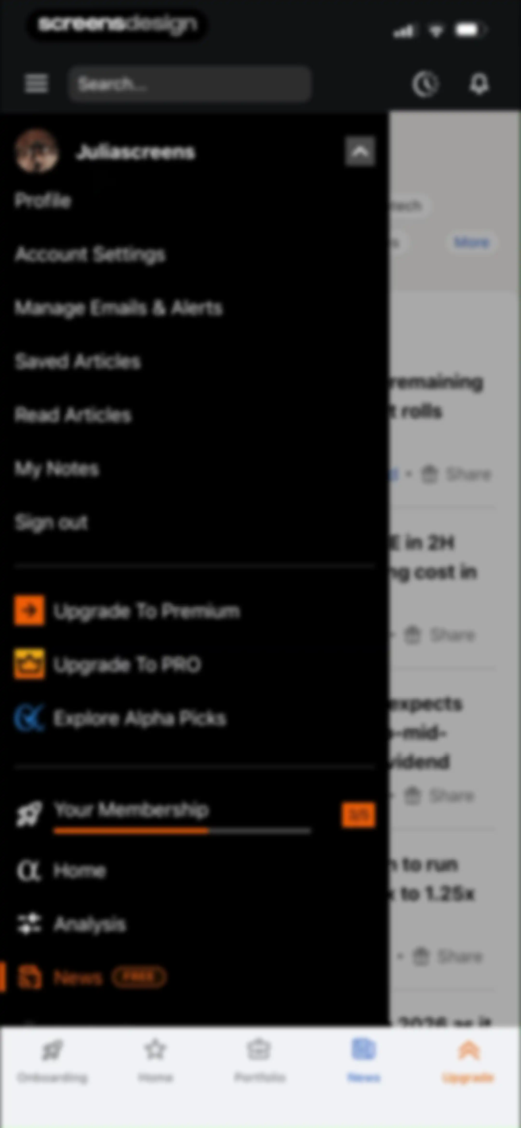 Seeking Alpha: News & Analysis screen 113