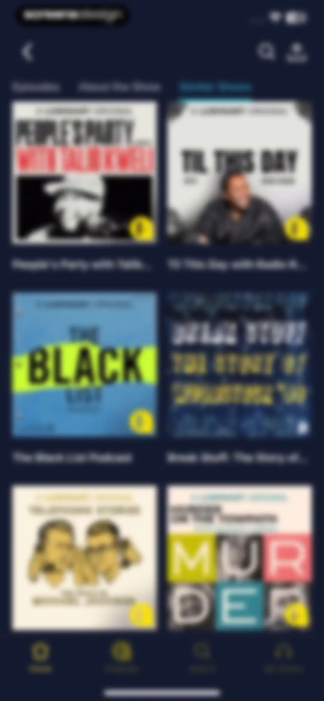 Luminary Podcasts & Originals screen 31