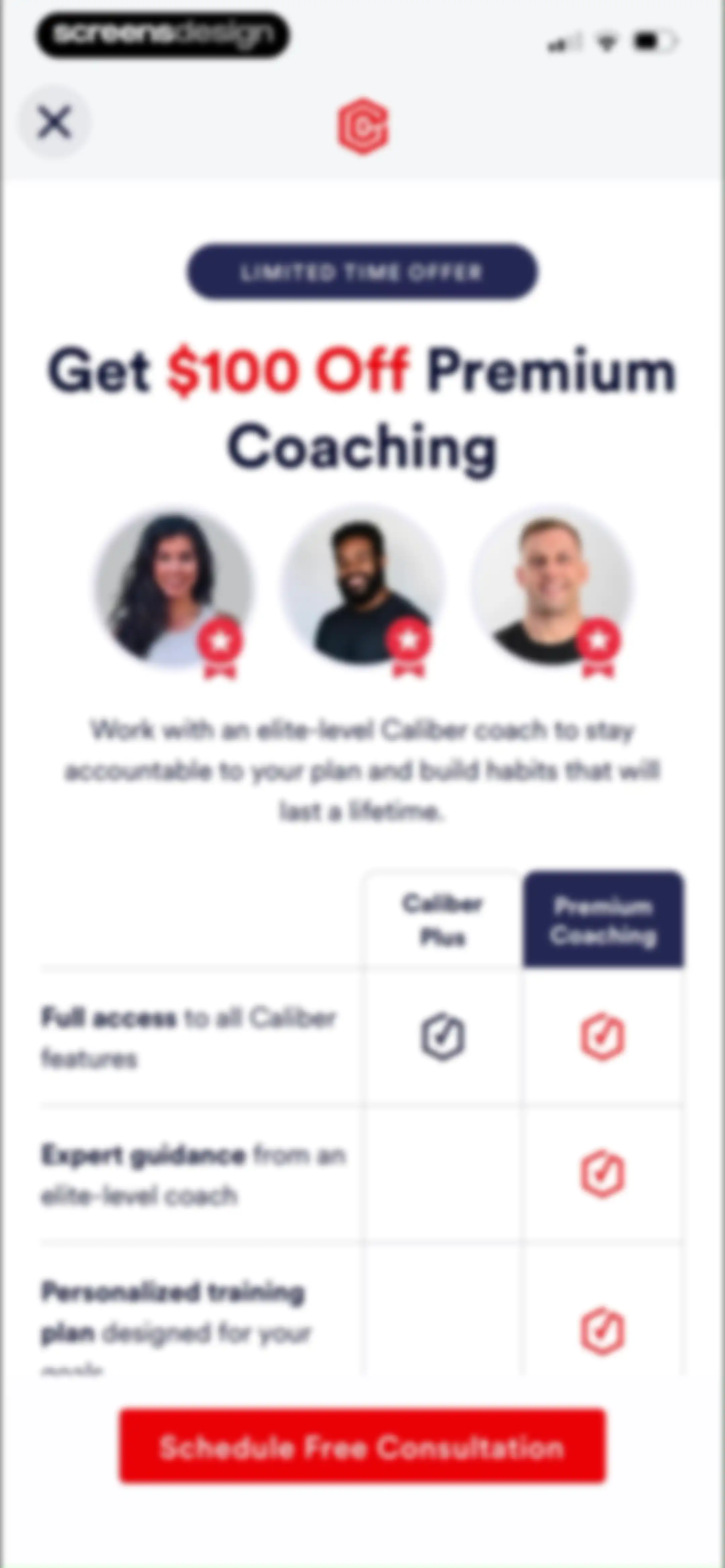 Caliber: Strength Training screen 150