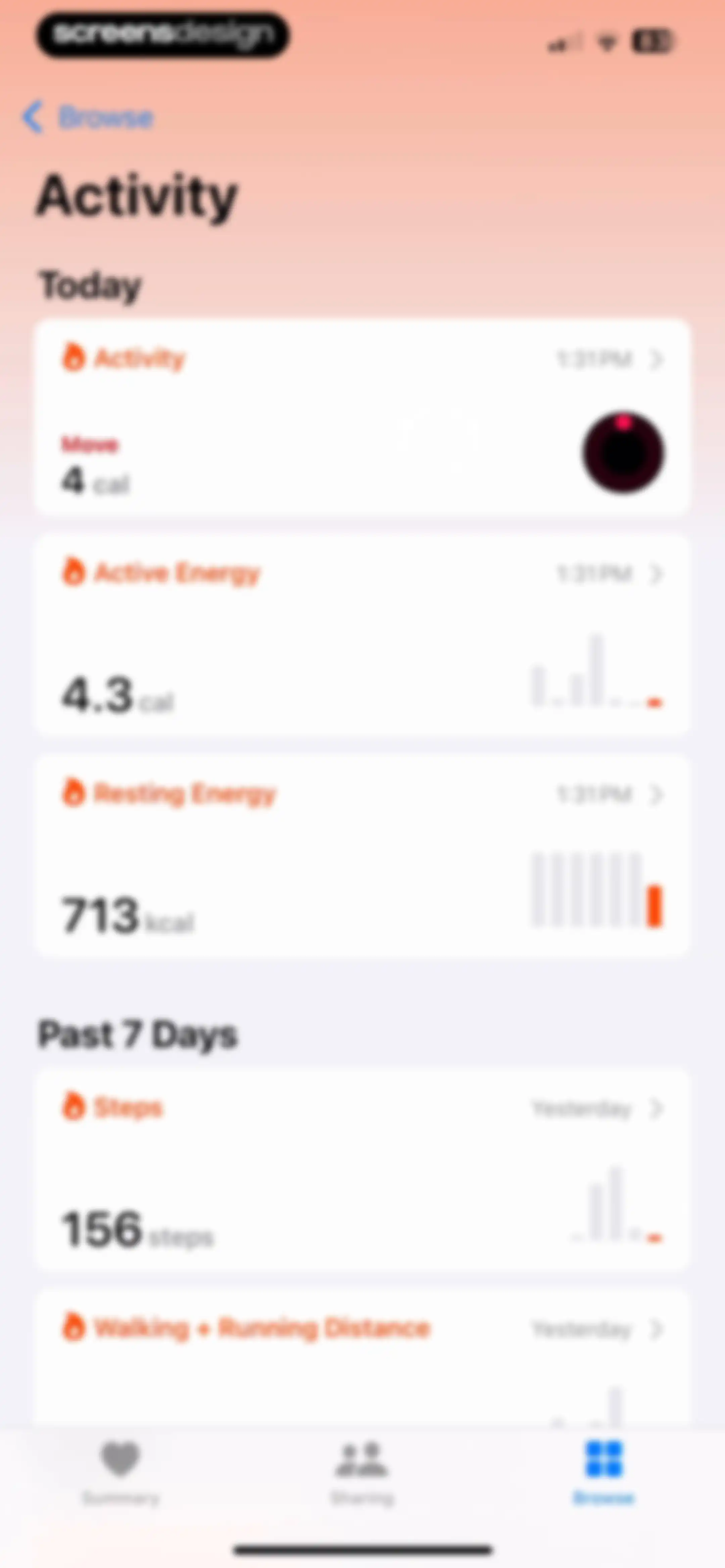 Apple Health screen 180