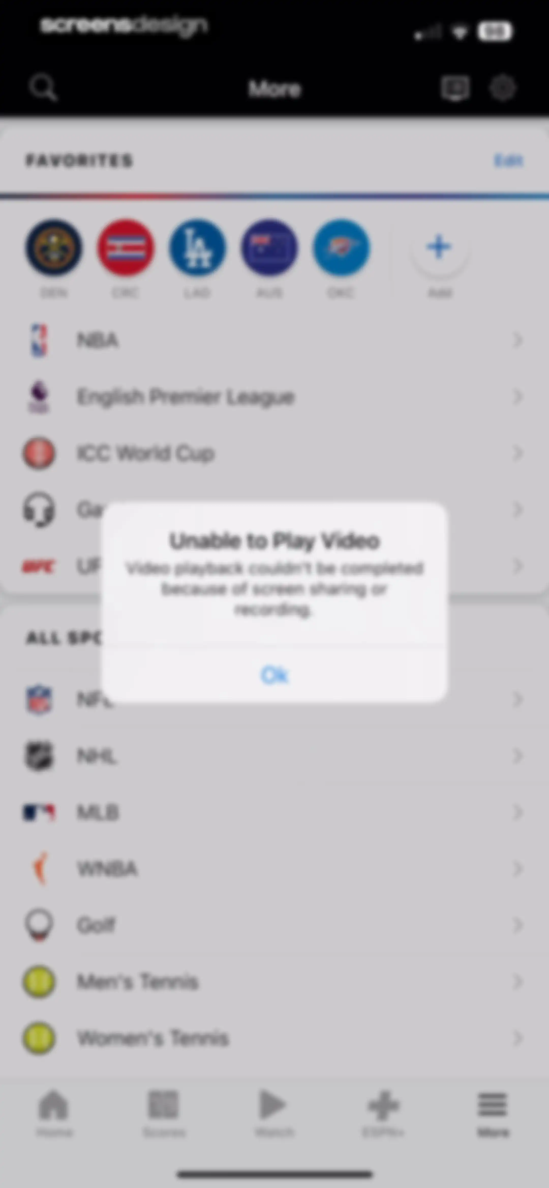 ESPN: Live Sports & Scores screen 110