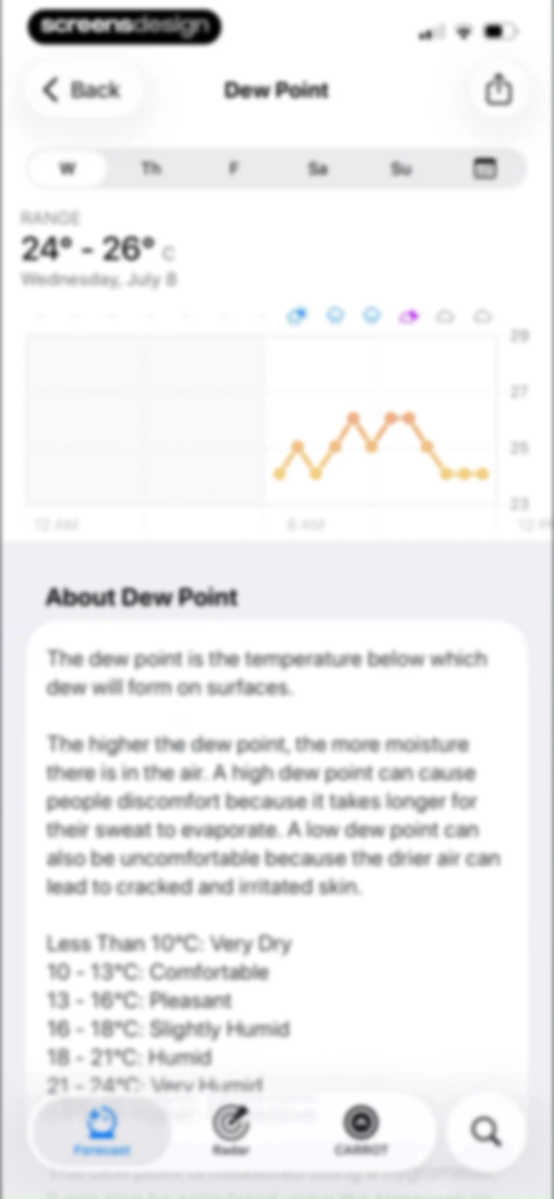 CARROT Weather: Alerts & Radar screen 33