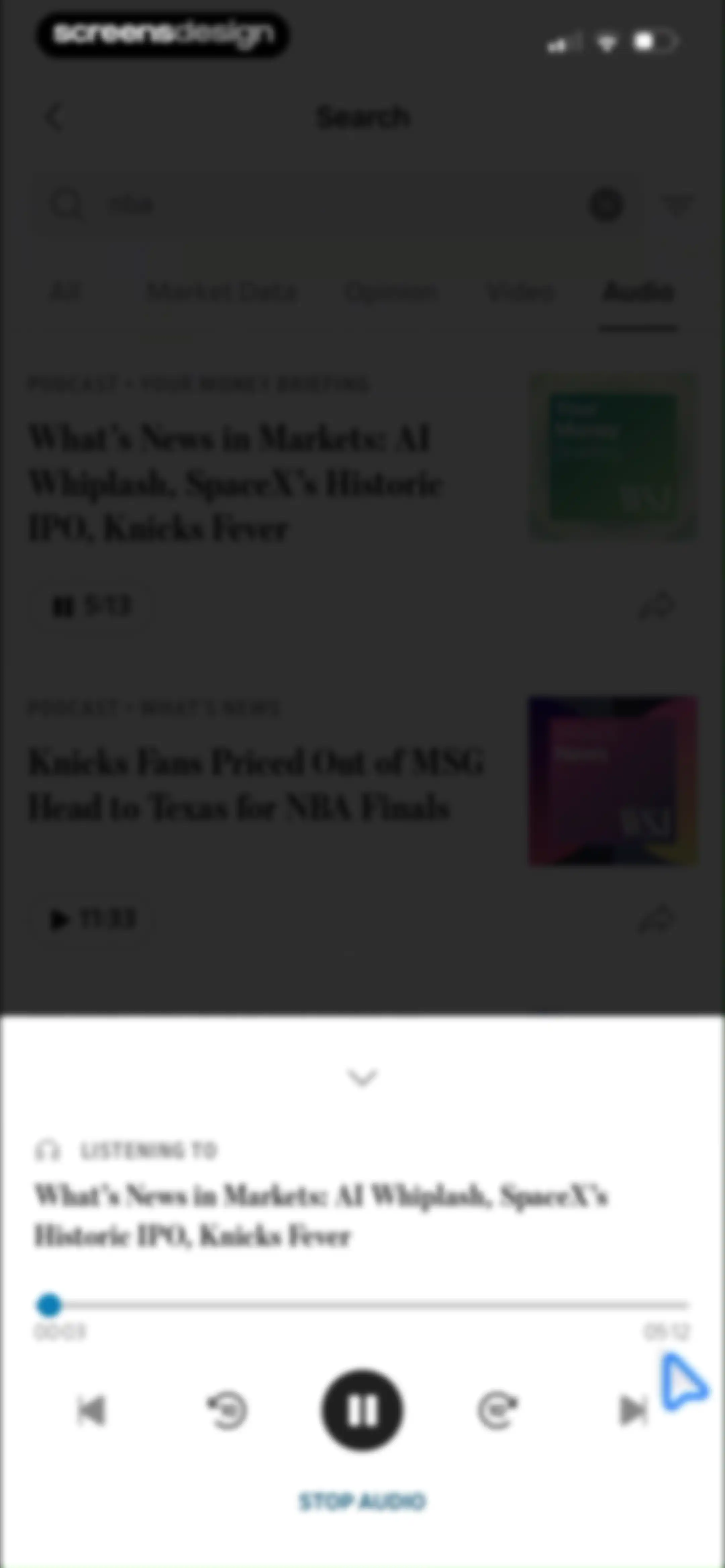 The Wall Street Journal. News screen 33