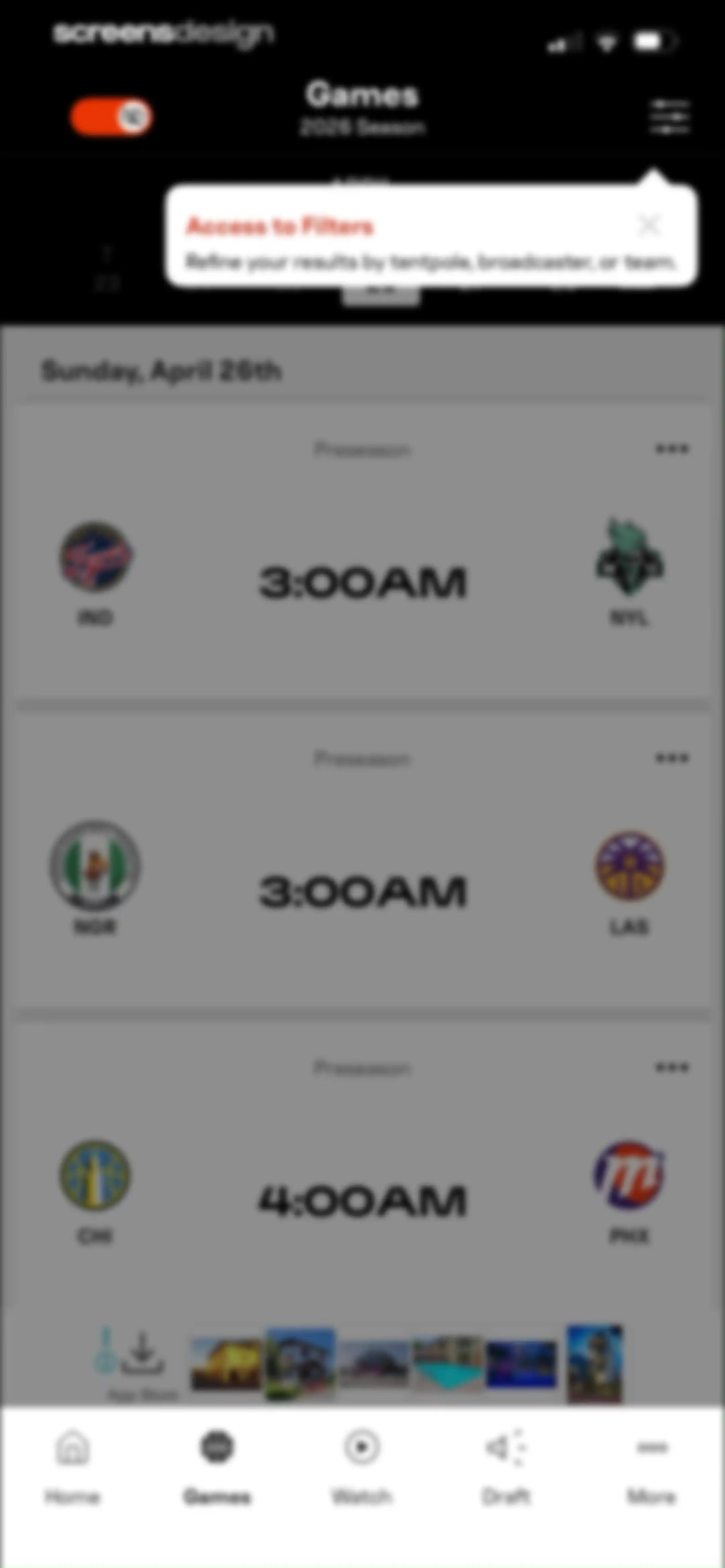 WNBA: Live Games & Scores screen 56