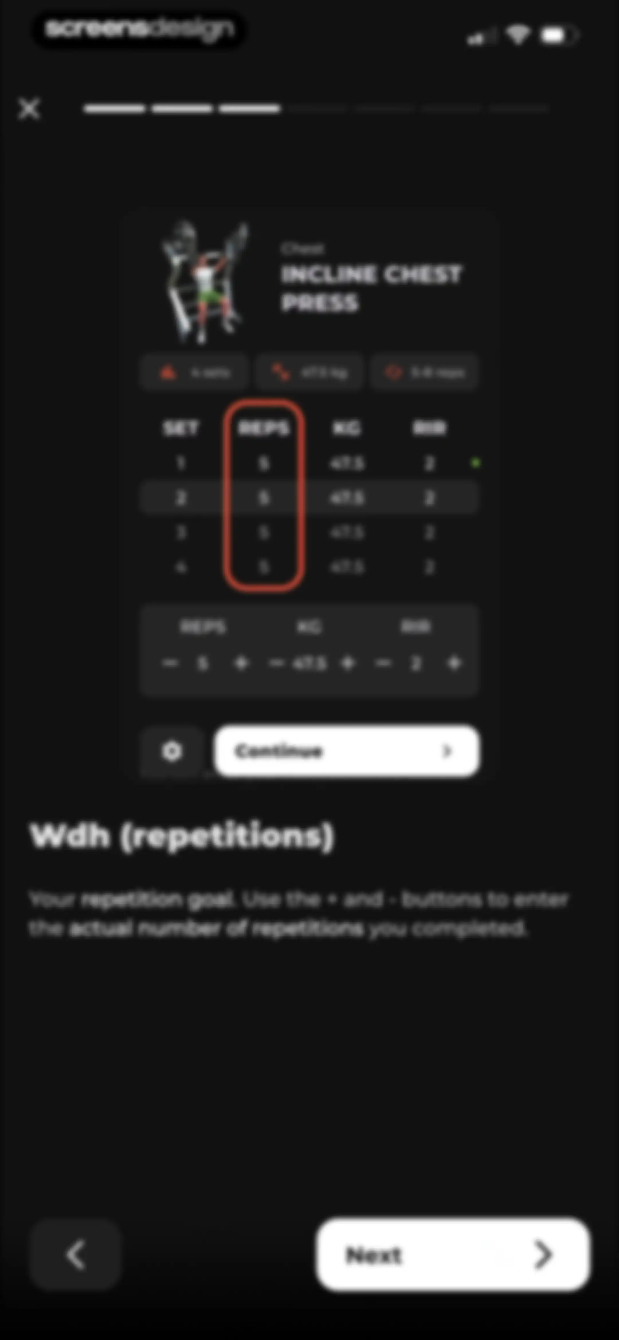 MCI - Personal Training AI screen 74