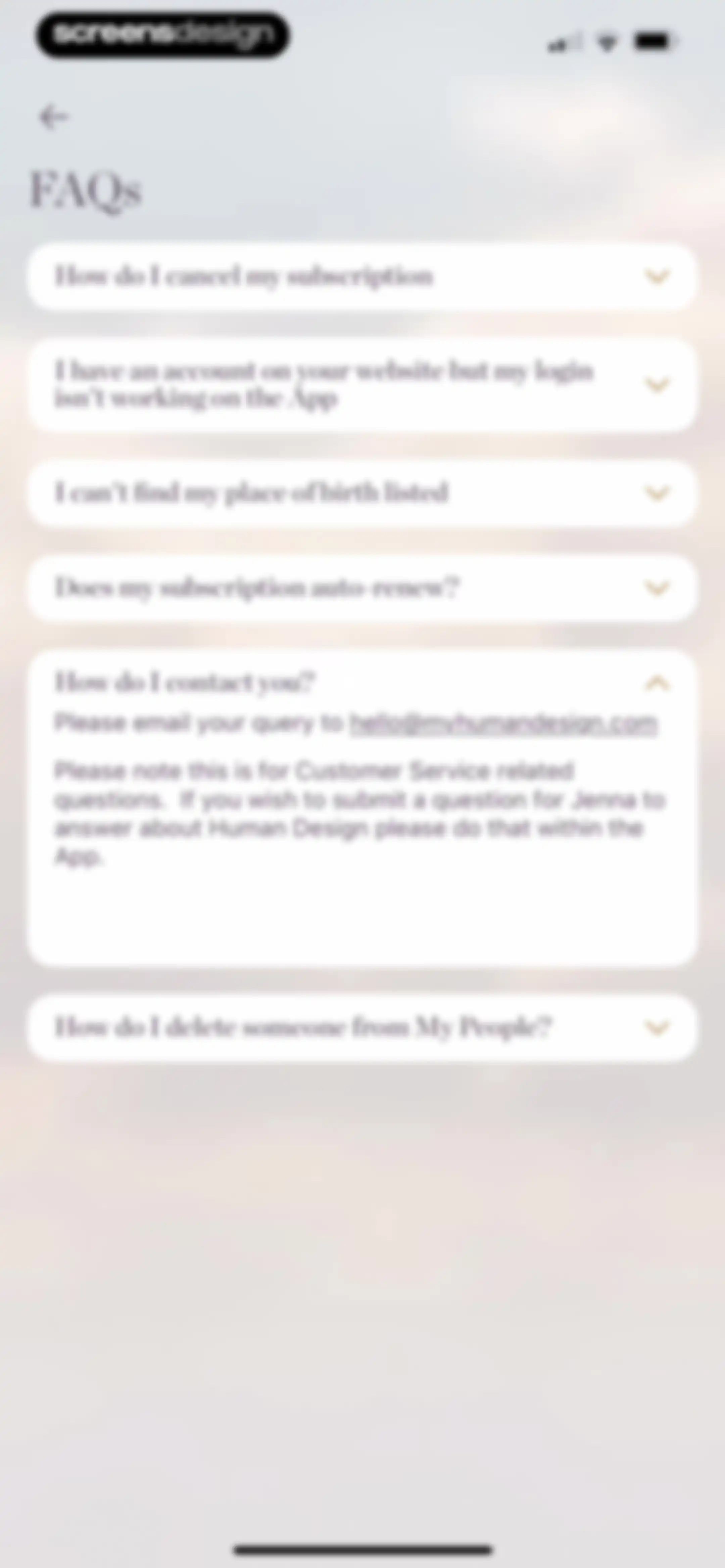 Align: The Human Design App screen 52