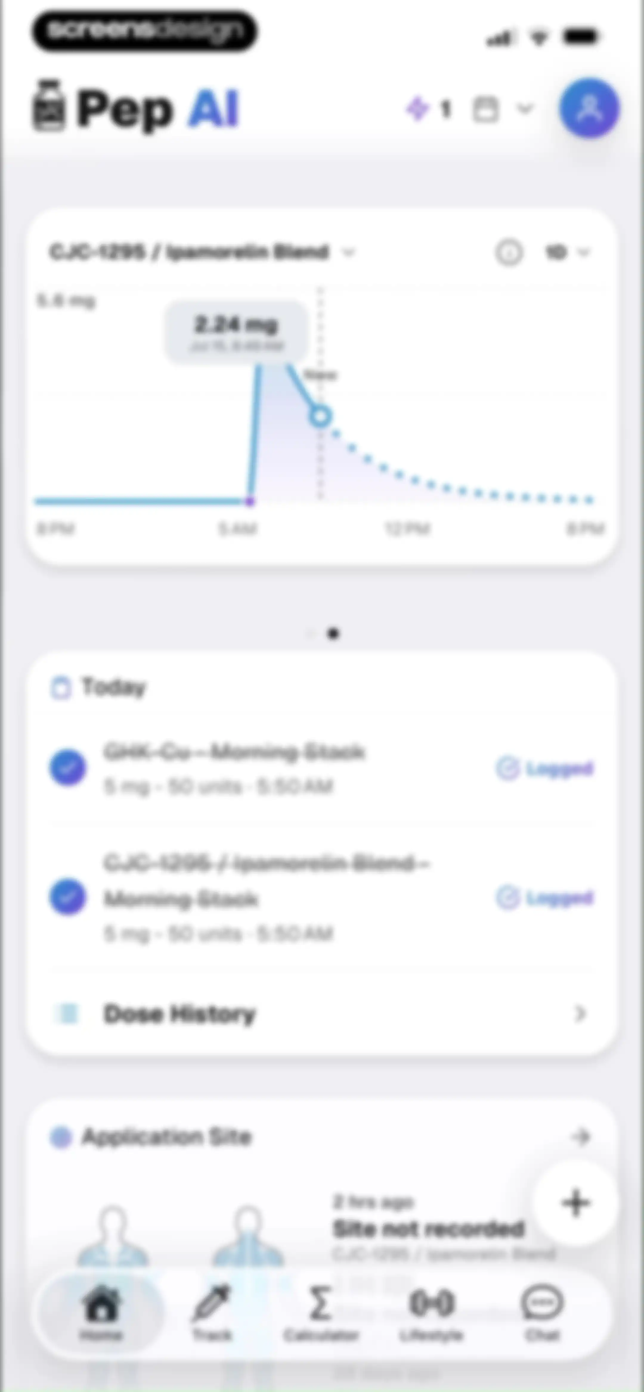 Pep AI: Peptide GLP-1 Tracker screen 75