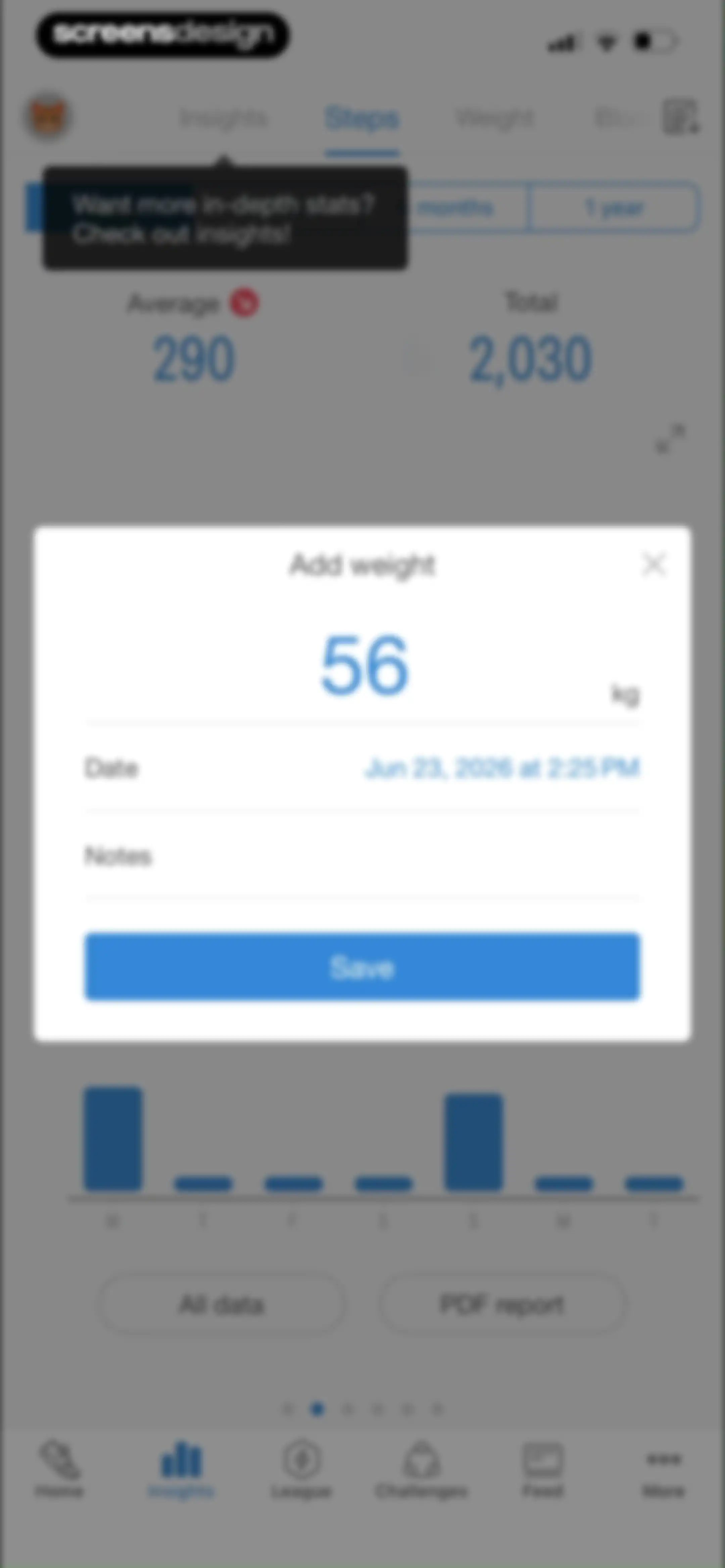 Pacer Pedometer Step Counter screen 203