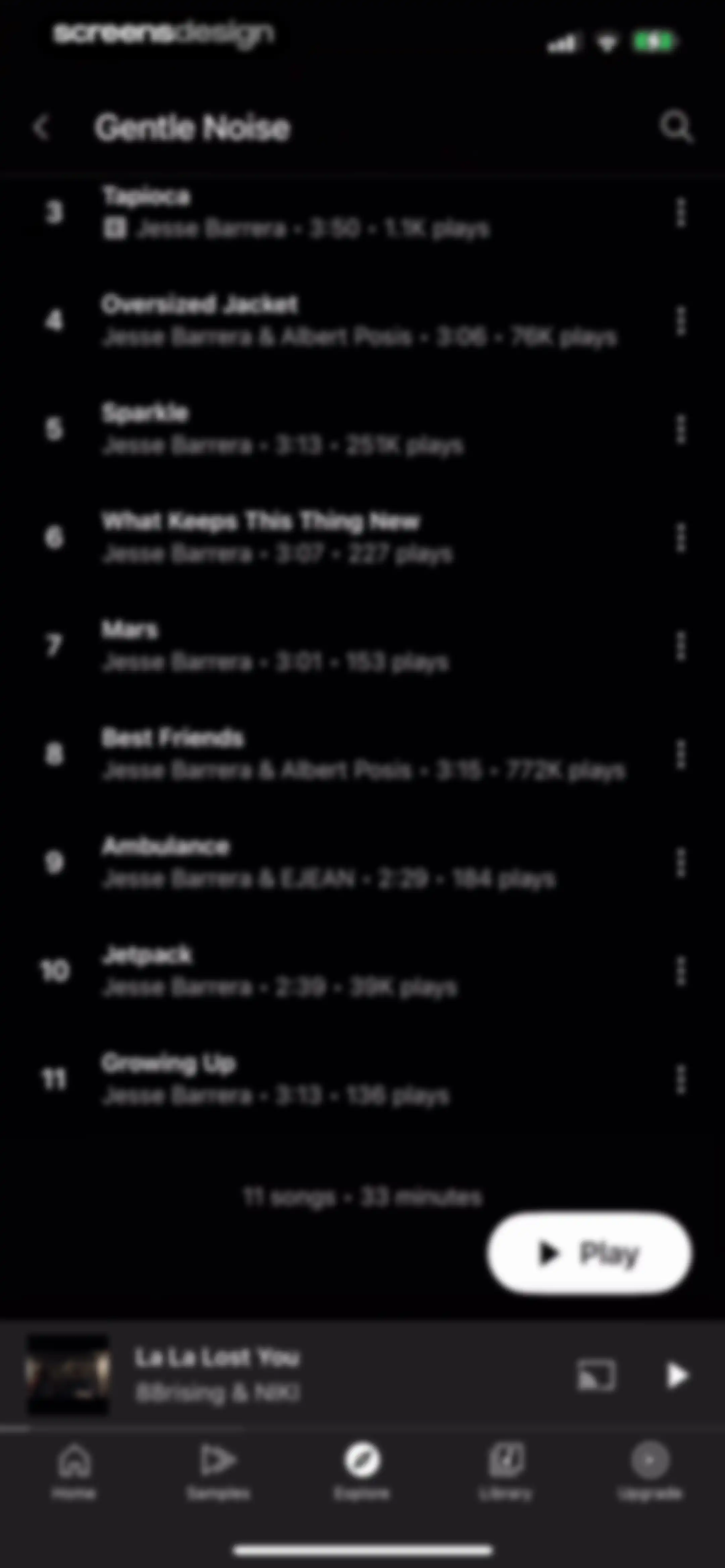YouTube Music screen 105