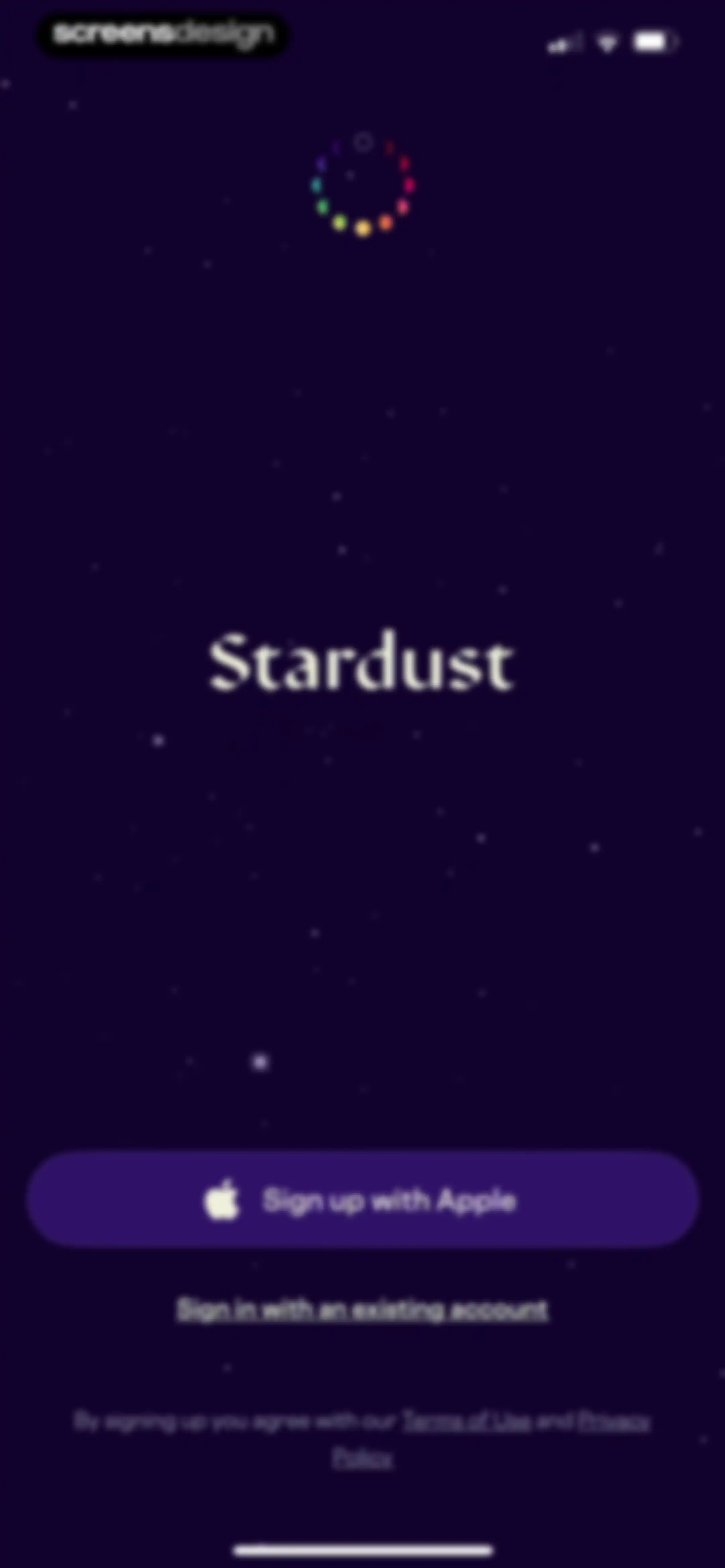 Stardust Period Tracker screen 2