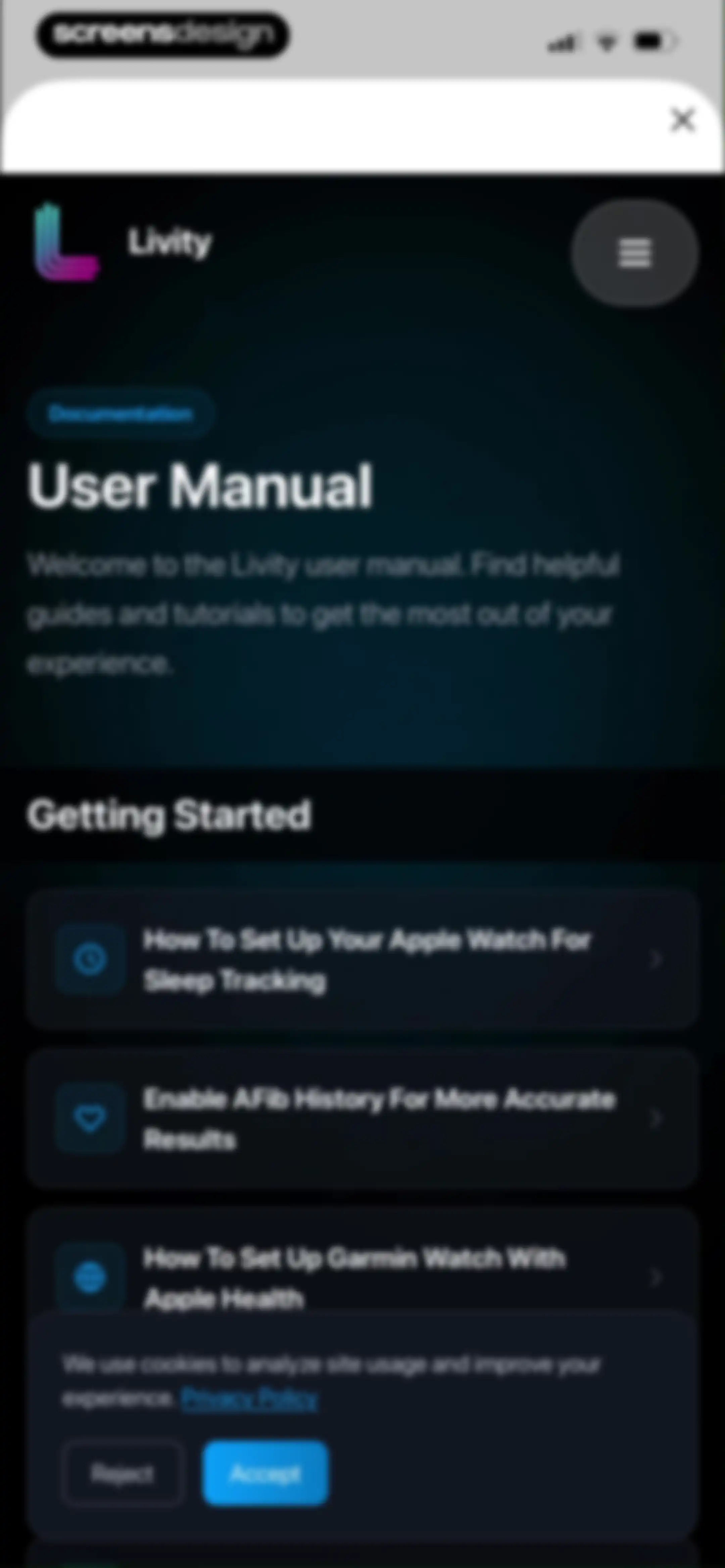 Livity: Sleep & Health Tracker screen 169