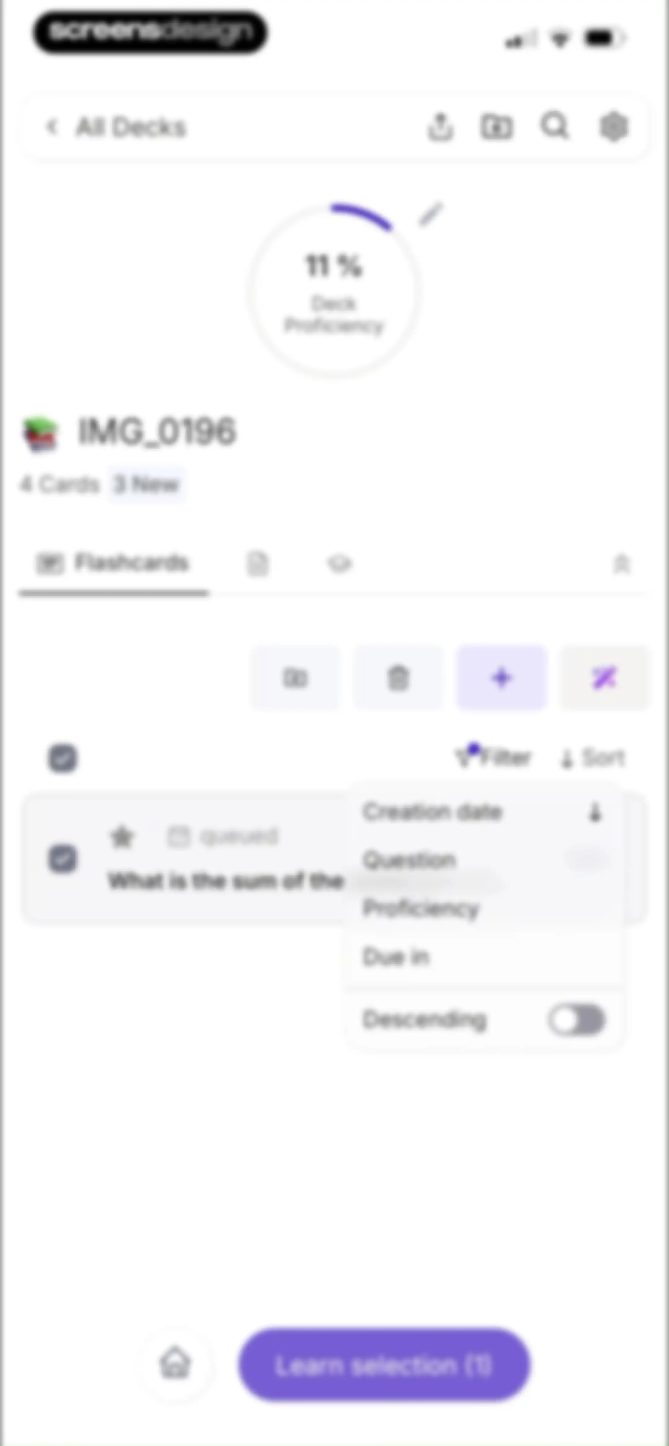 Retain Cards: AI Flashcards screen 76