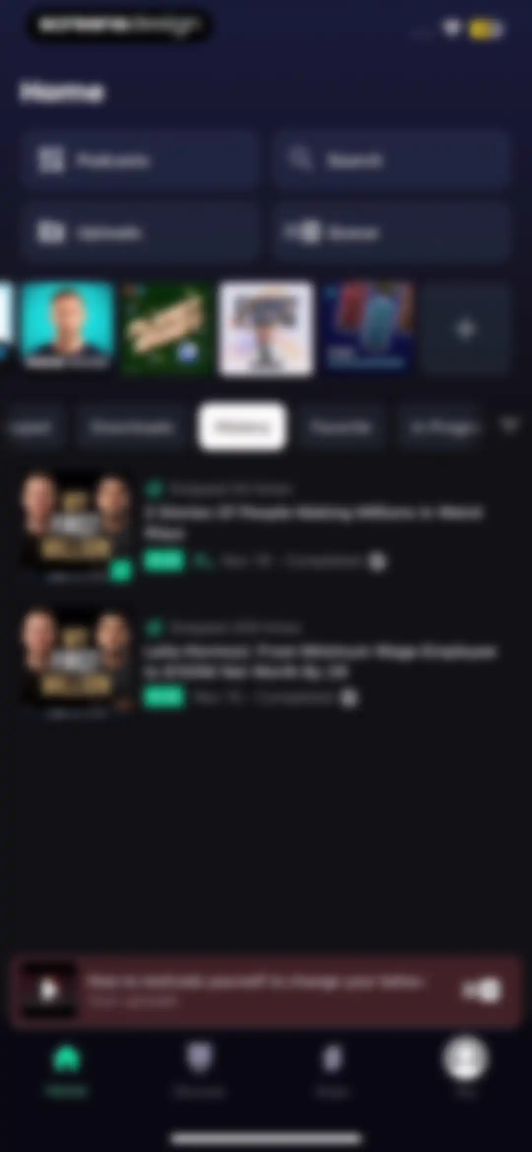 Snipd | AI Podcast Player screen 123