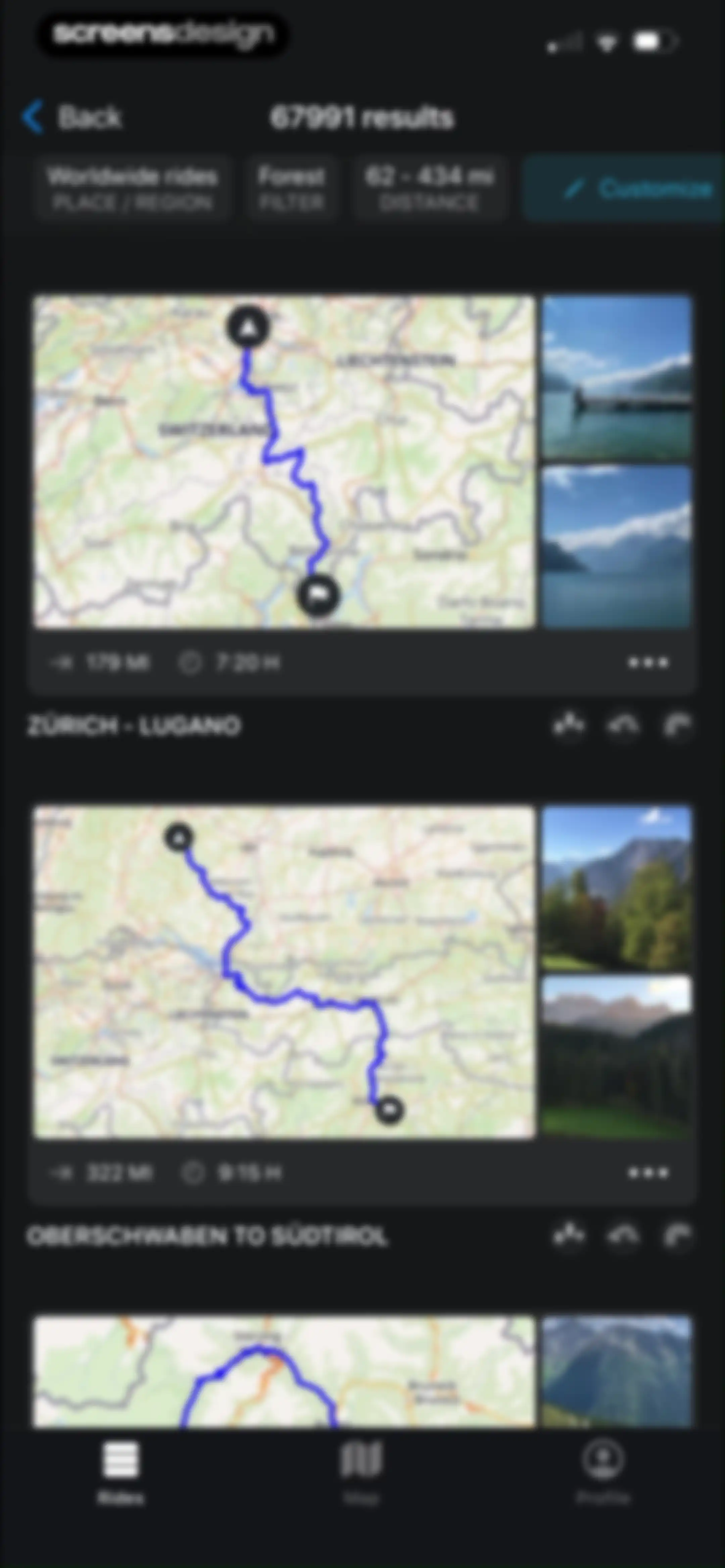 calimoto Motorcycle Navigation screen 97