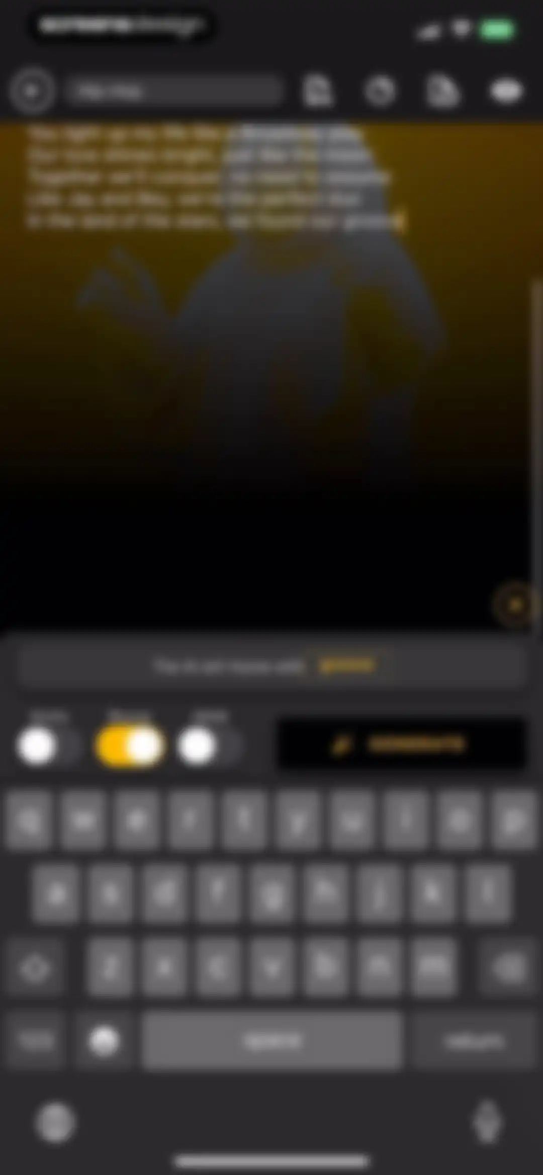 GhostWriter AI Lyrics screen 18