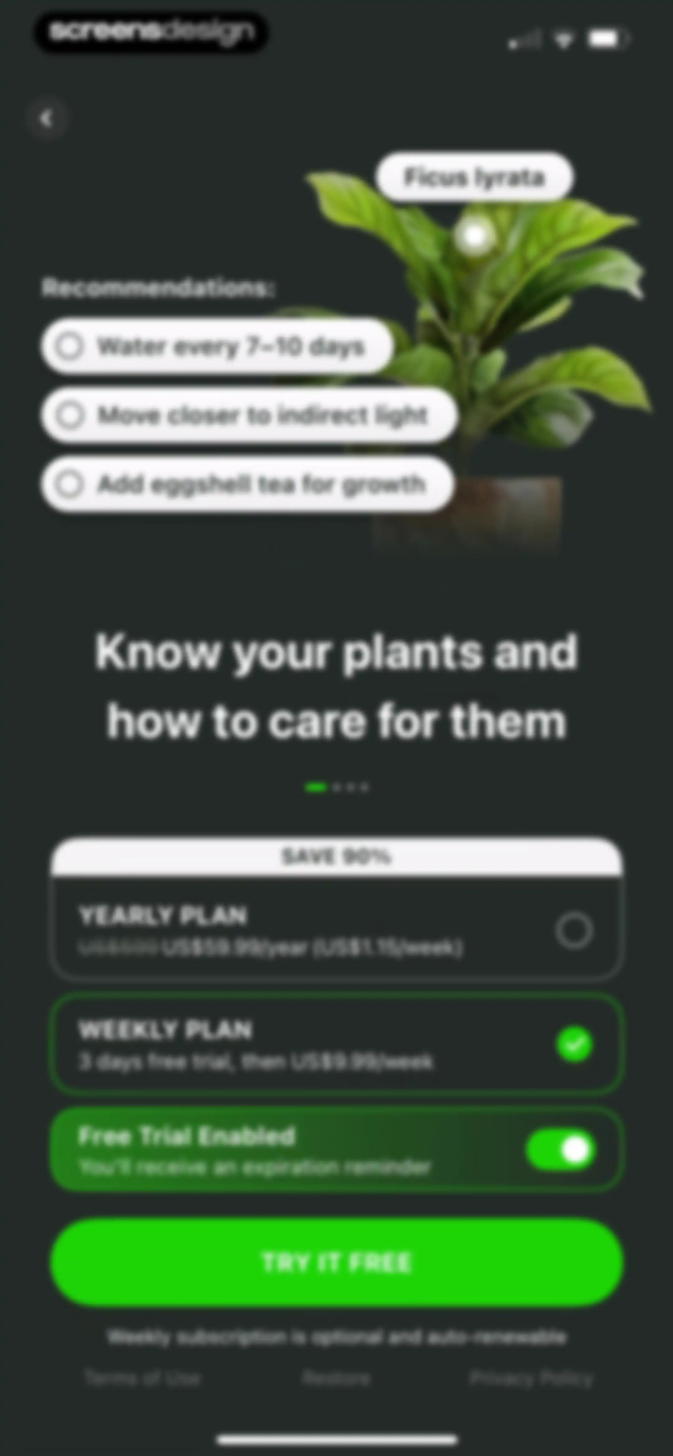 Plant Identifier & Care App screen 11