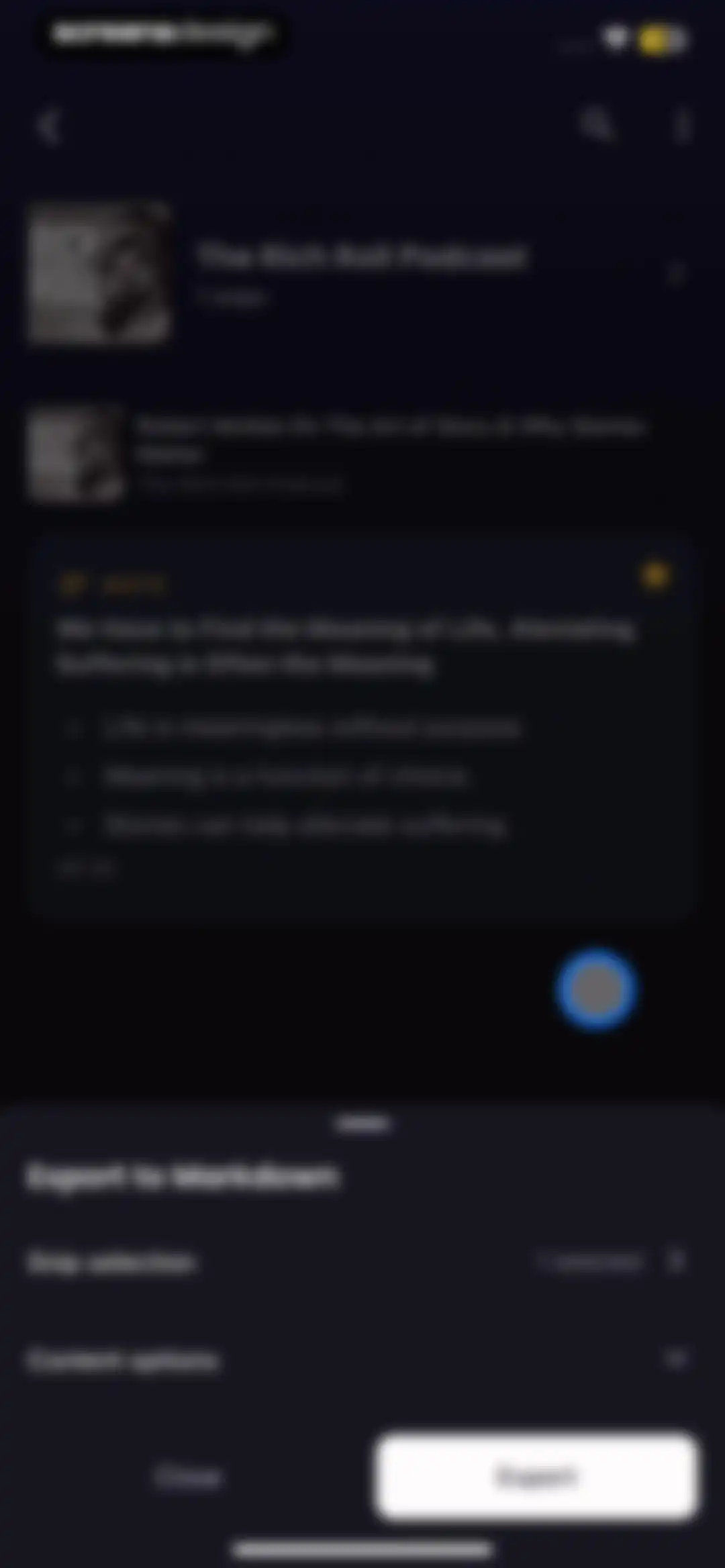 Snipd | AI Podcast Player screen 145