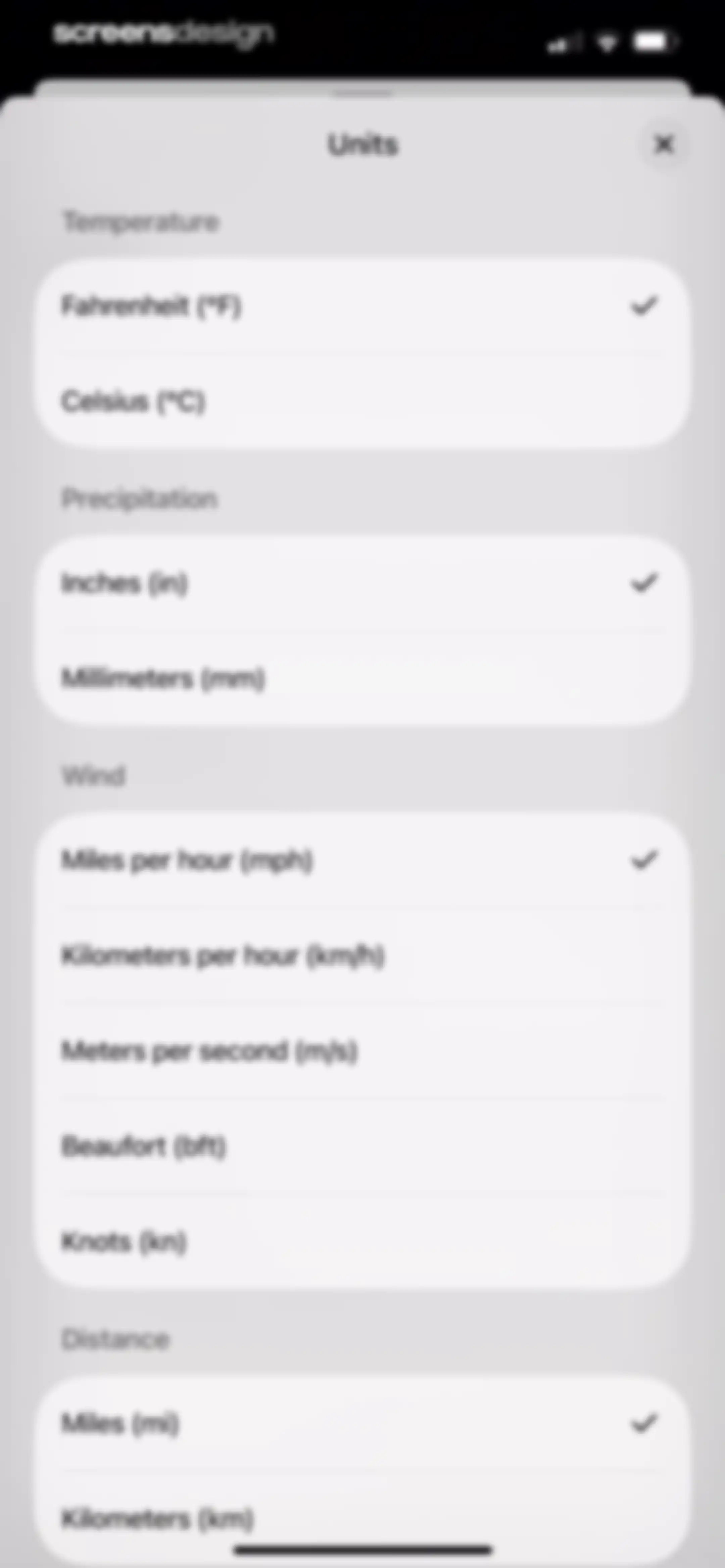 Element: Weather Radar screen 64