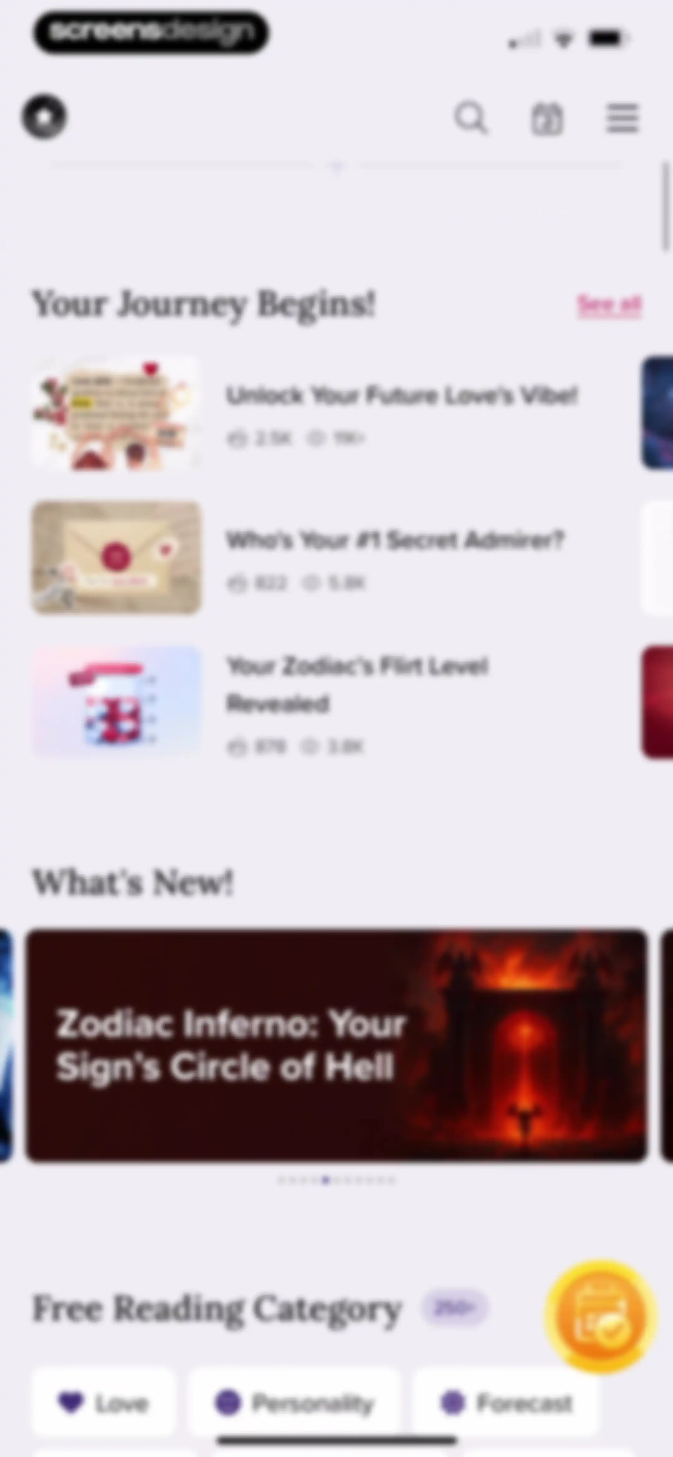 FORCETELLER: Daily Horoscope screen 67