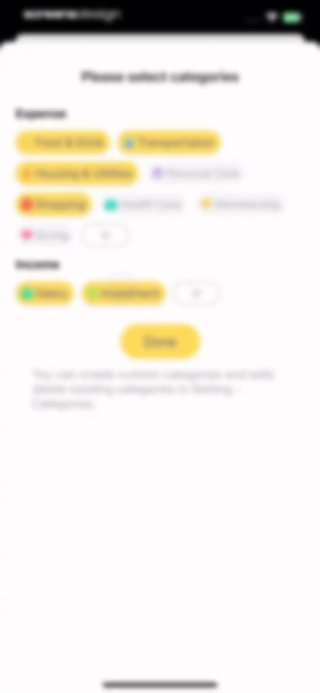 Budget app - spending tracker screen 14