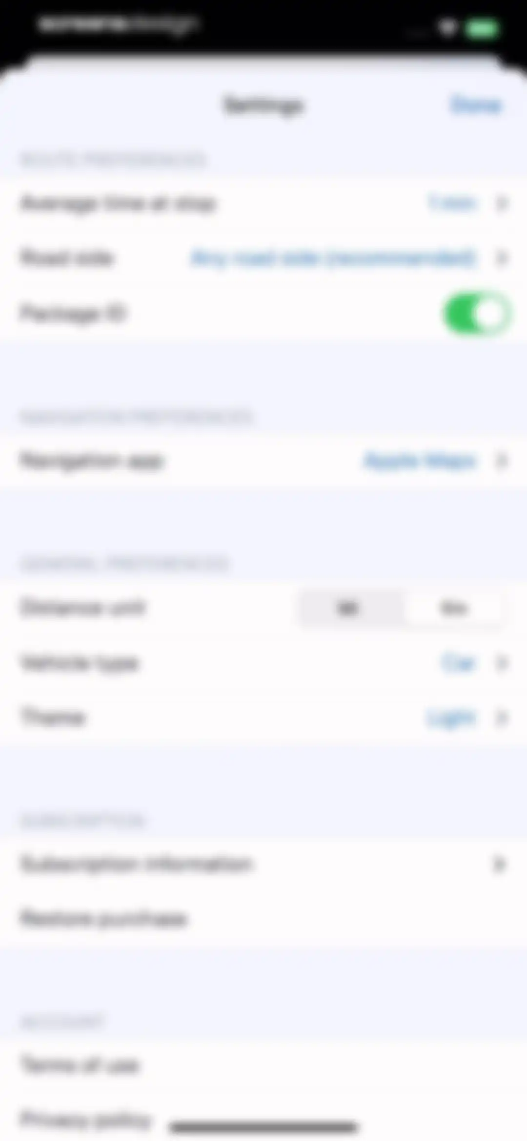 Spoke Route Planner screen 63