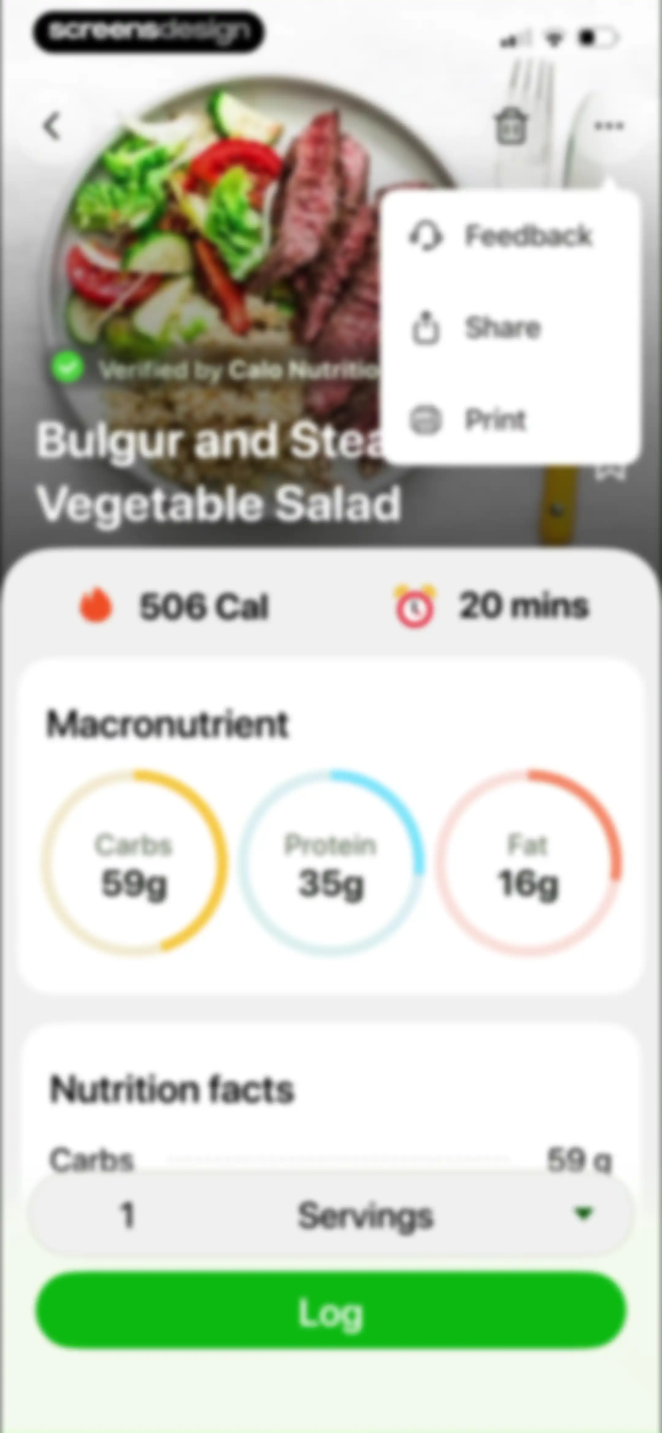 Calo: AI Food Calorie Counter screen 169