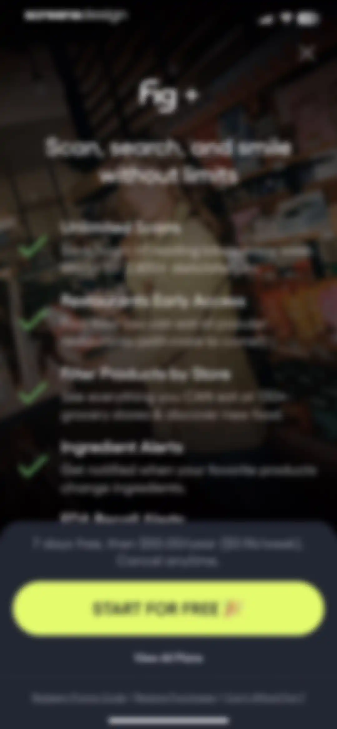 Fig: Food Scanner & Guide screen 7