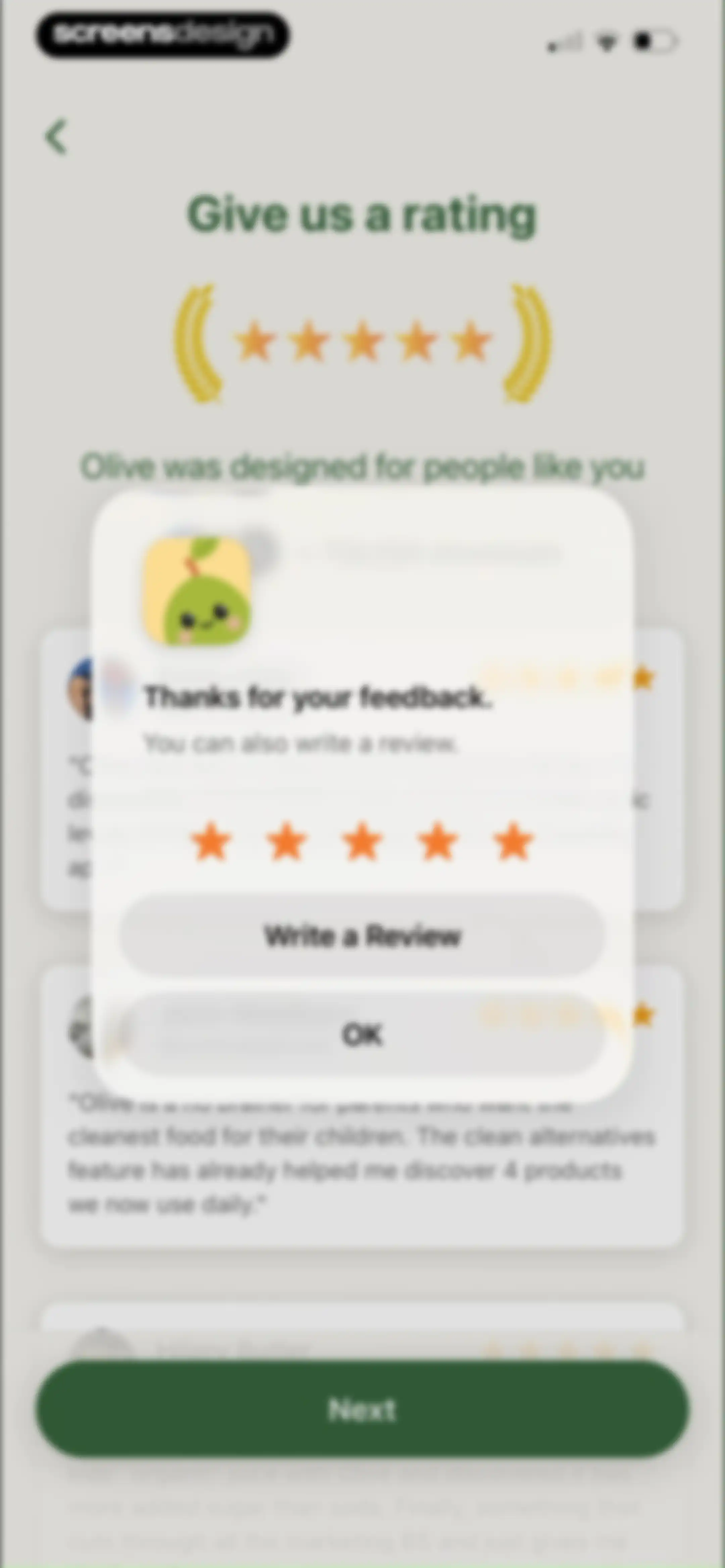 Olive: Food & Cosmetic Scanner screen 47