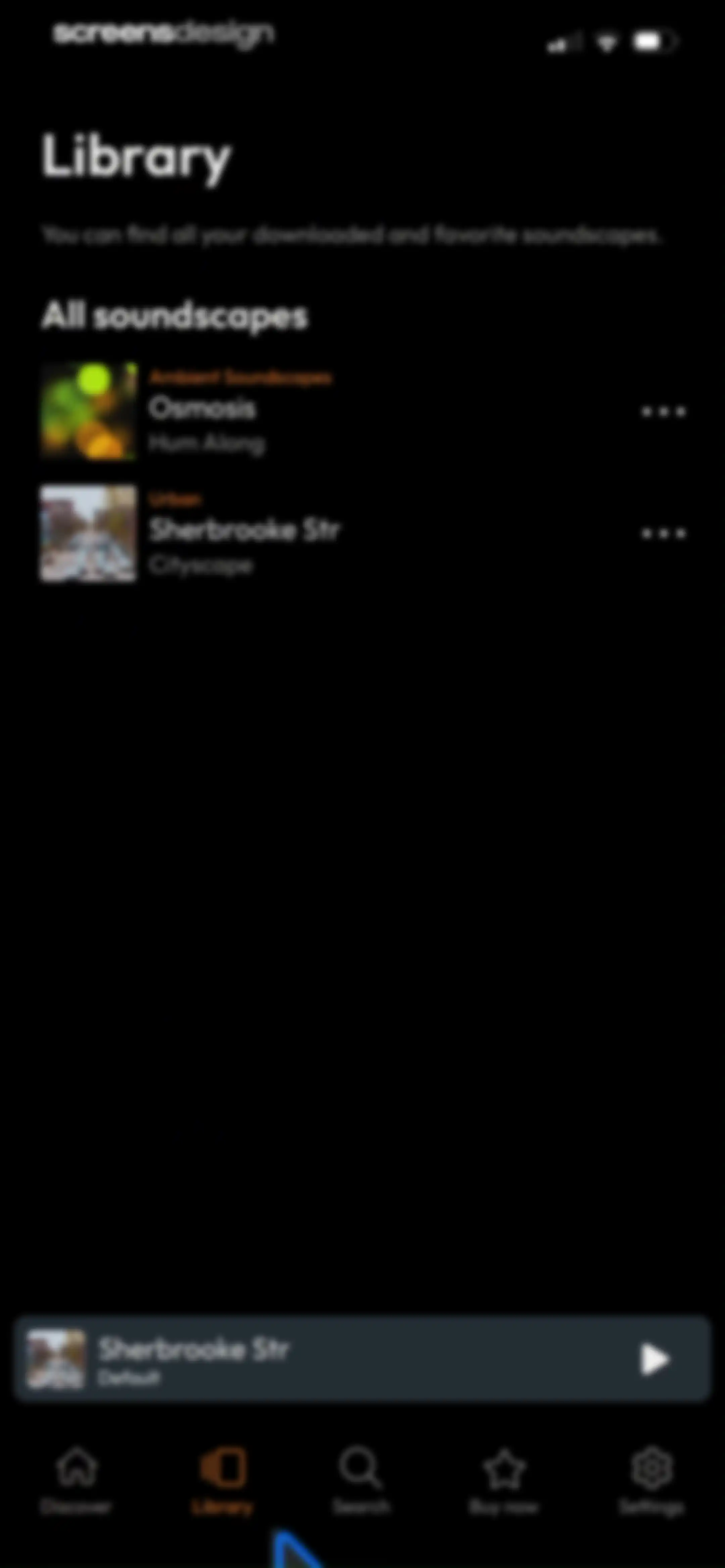 myNoise: Focus · Relax · Sleep screen 23