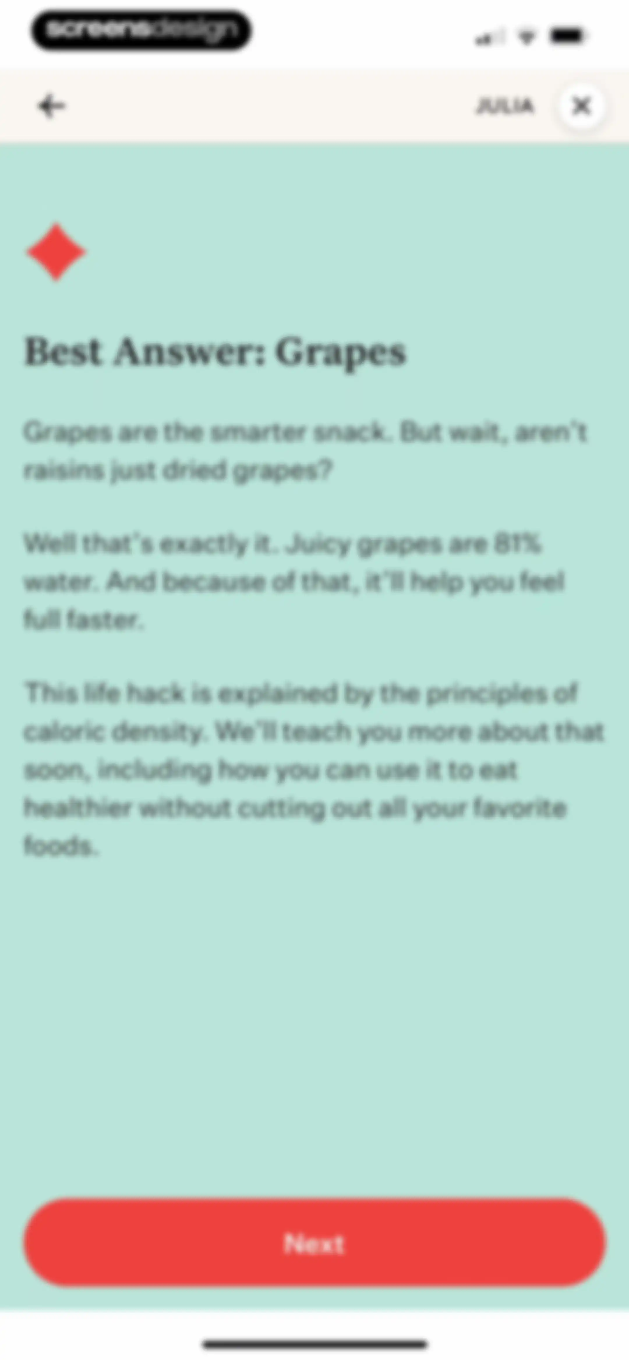 Noom Weight Loss, Food Tracker screen 80
