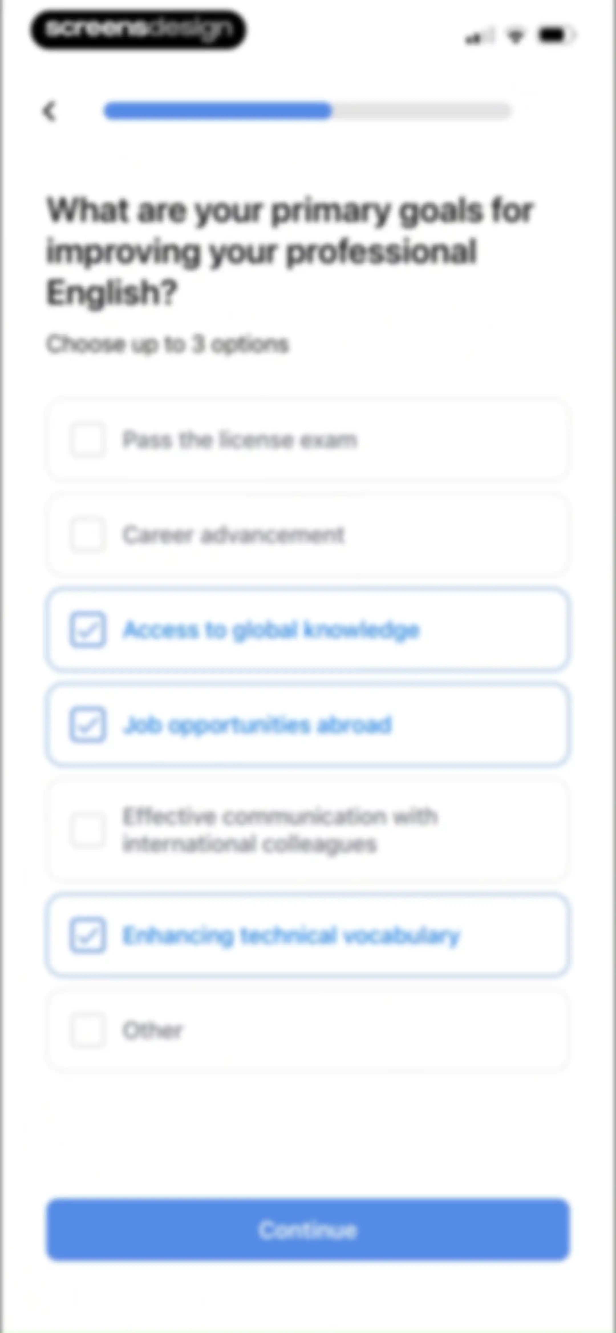 PeakTalk: Job-specific English screen 11