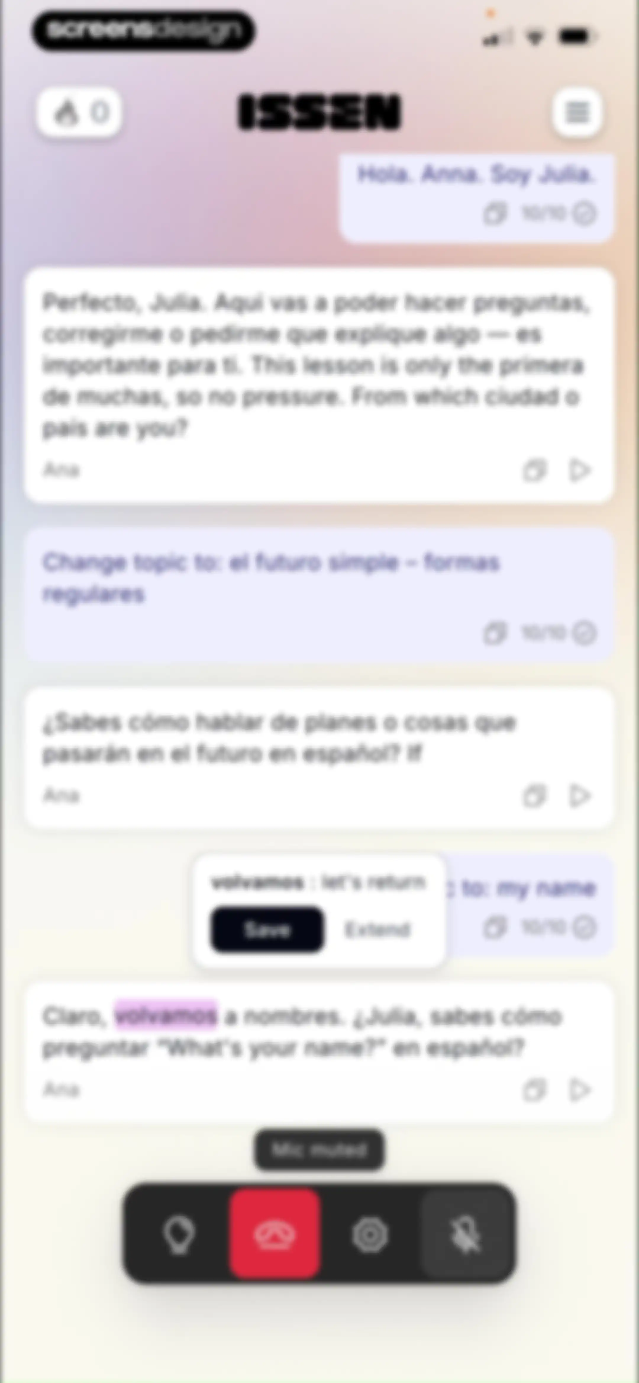 ISSEN - Voice Tutor screen 28