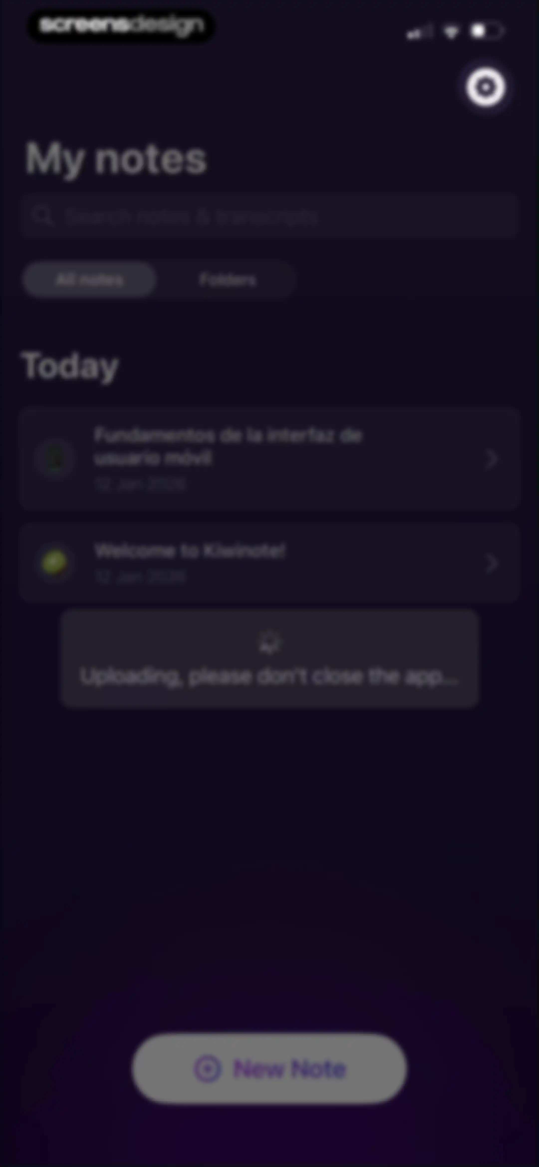 Kiwi AI - Notetaker screen 52