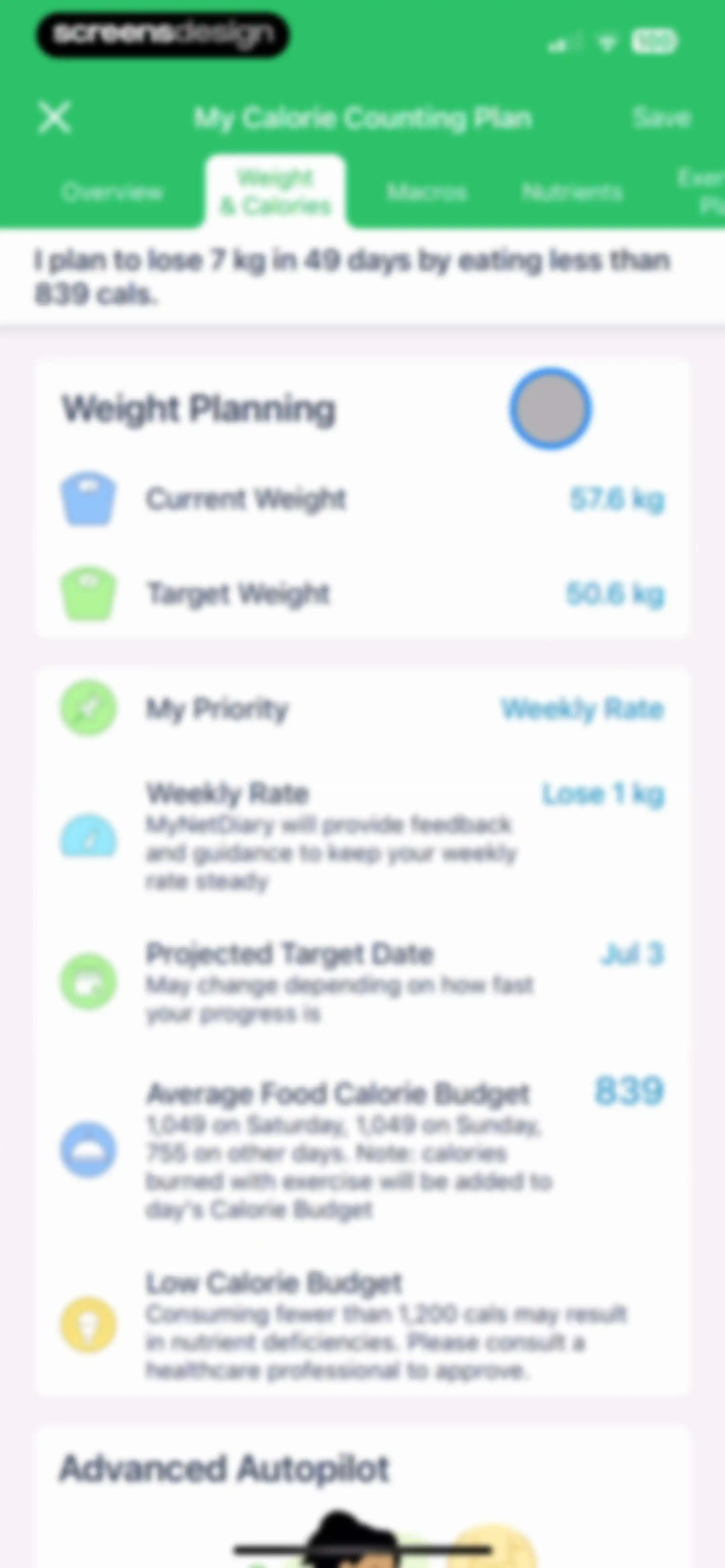 Calorie Counter - MyNetDiary screen 129