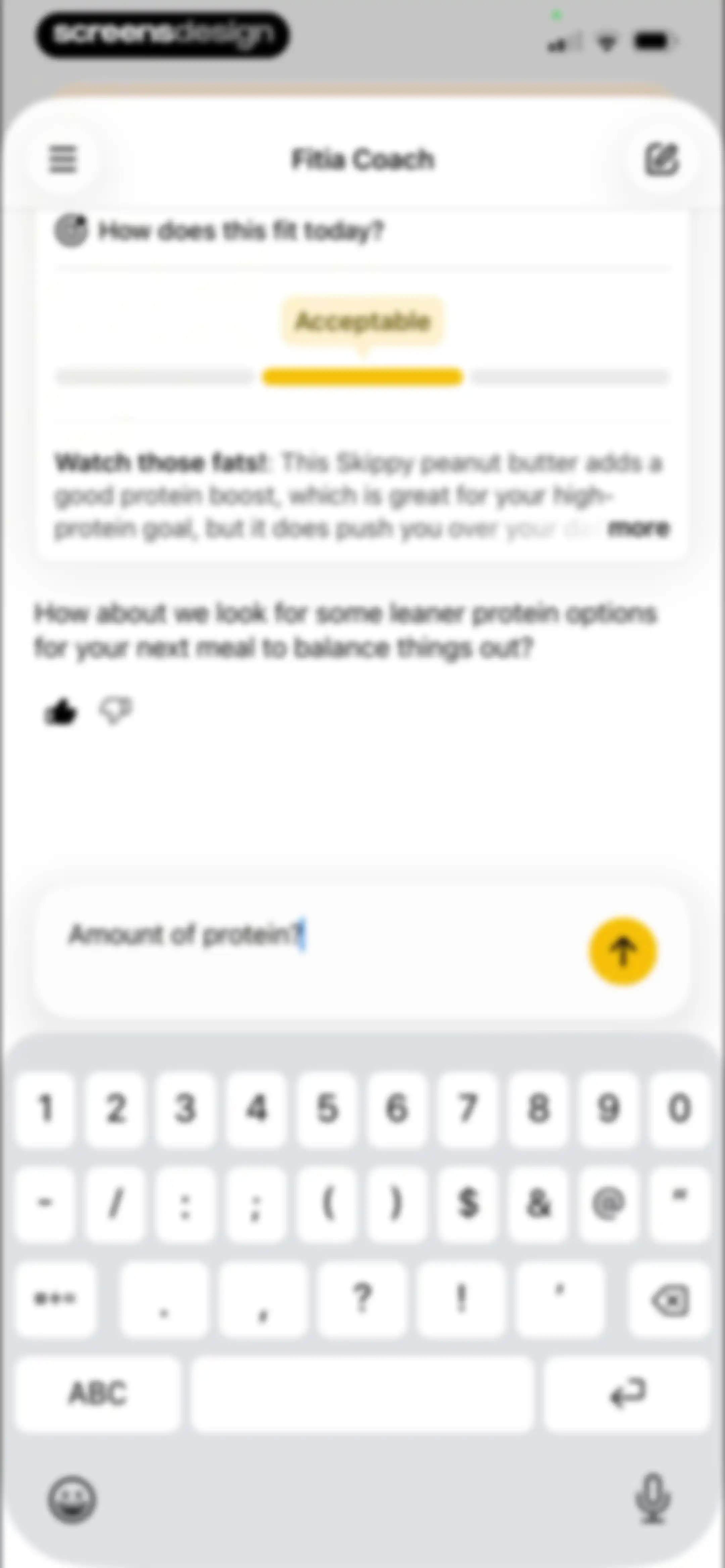 Fitia: Calorie Counter & Diet screen 128