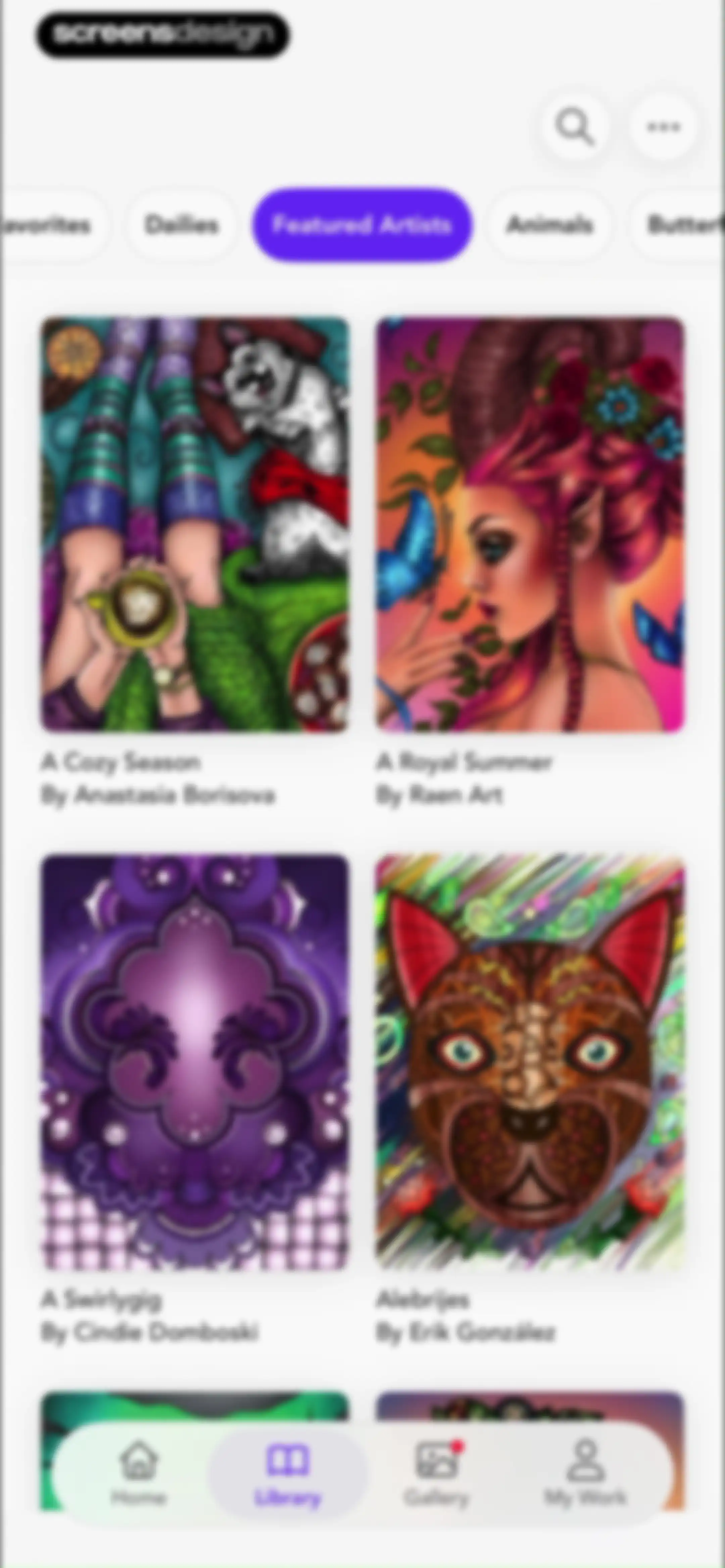 Adult Coloring Book - Pigment screen 77