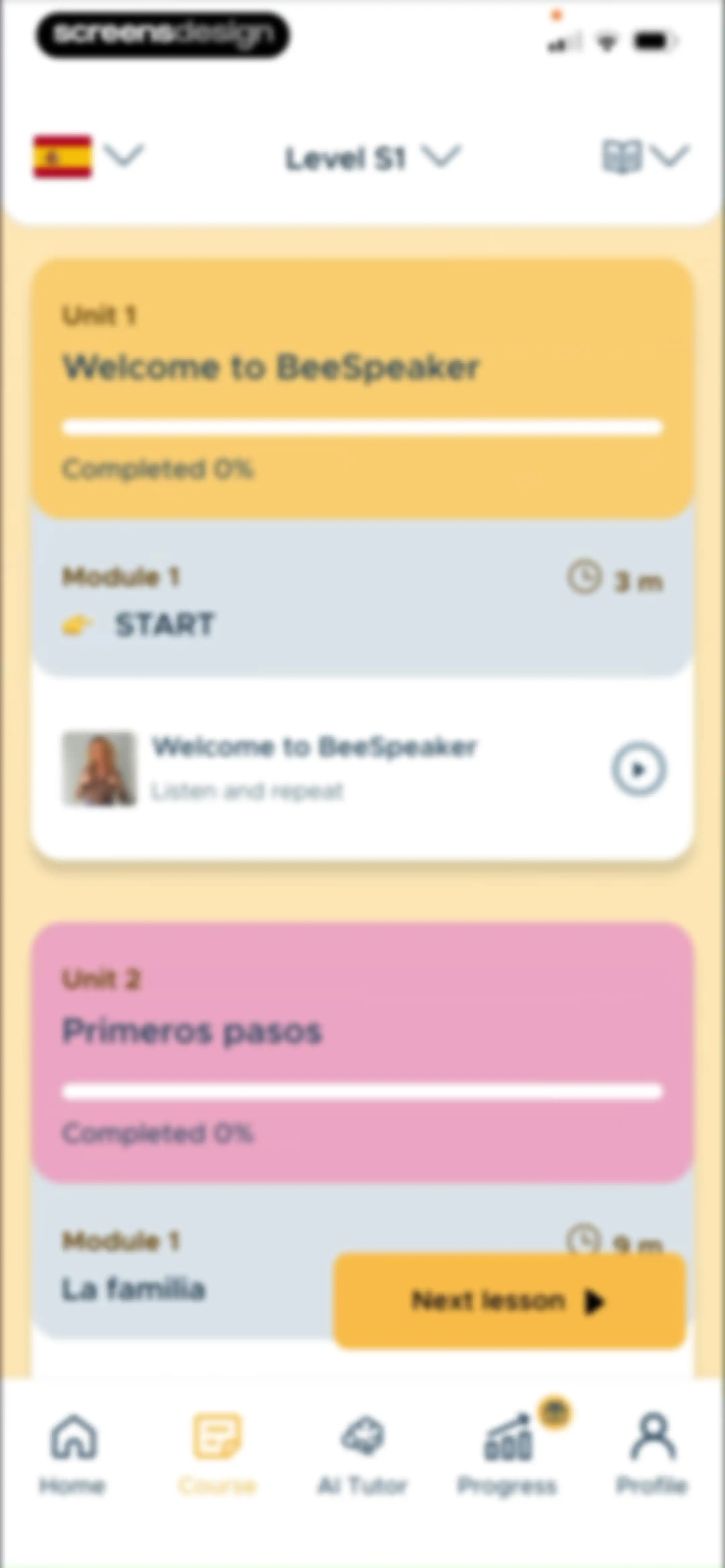 BeeSpeaker Learn English screen 61
