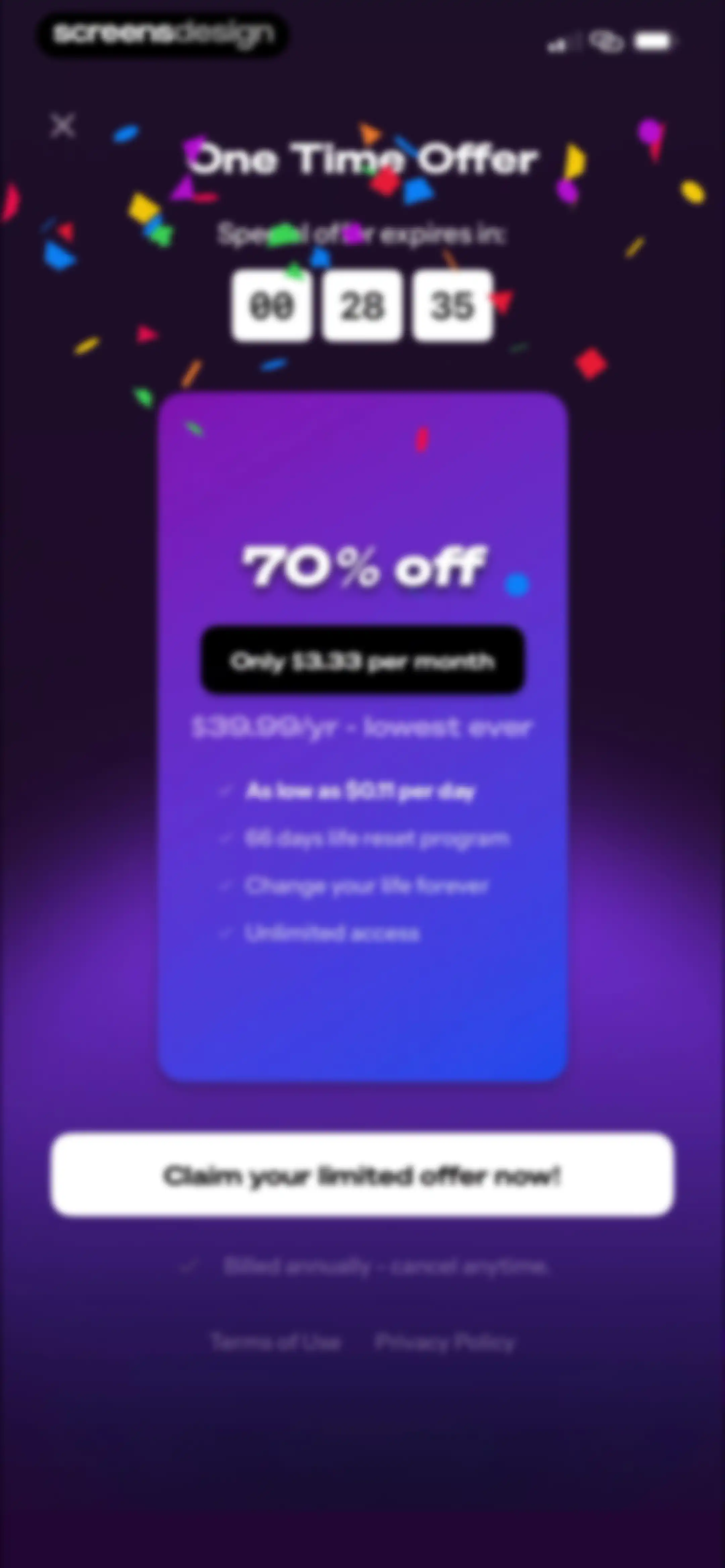 Life Reset: 66 Day Habit screen 108