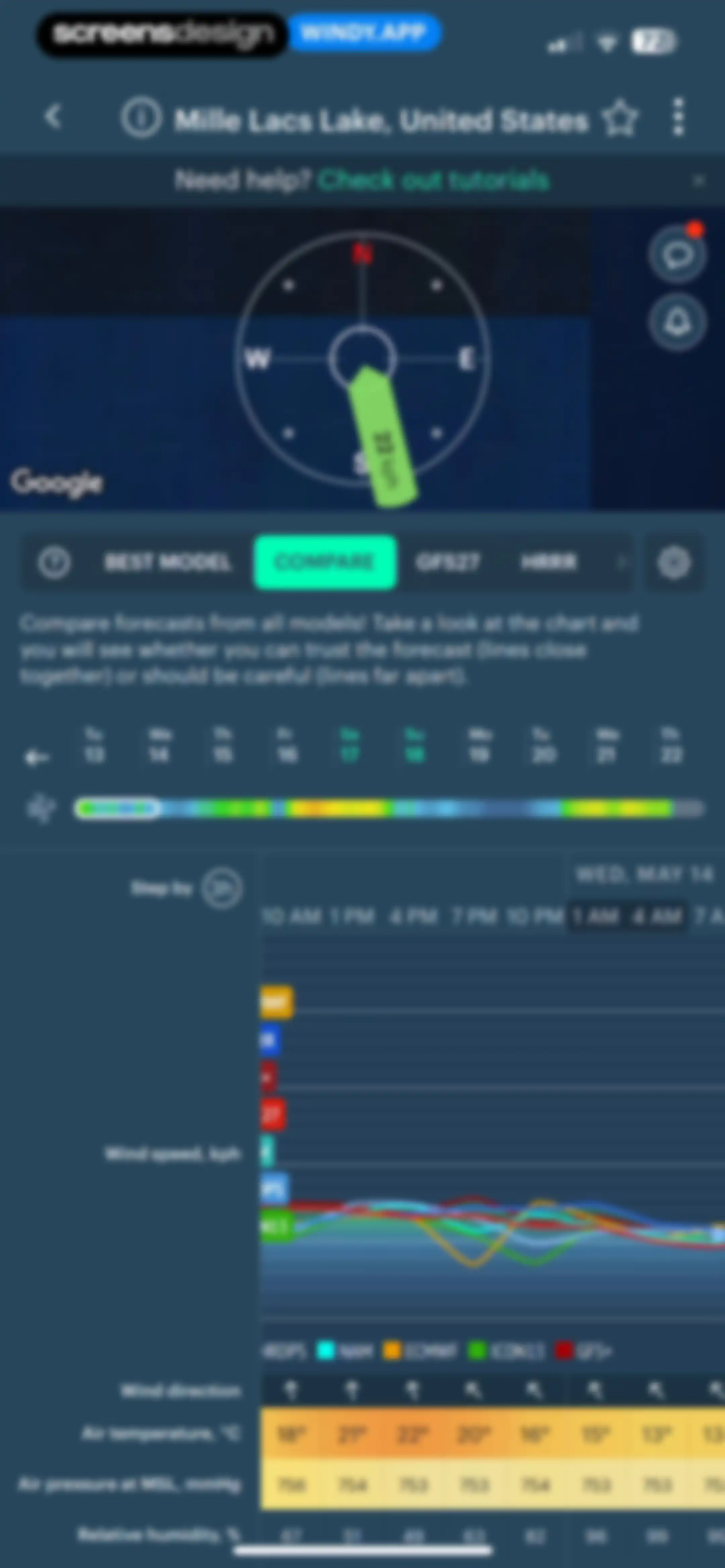 Windy.app — Wind, Tides, Radar screen 65