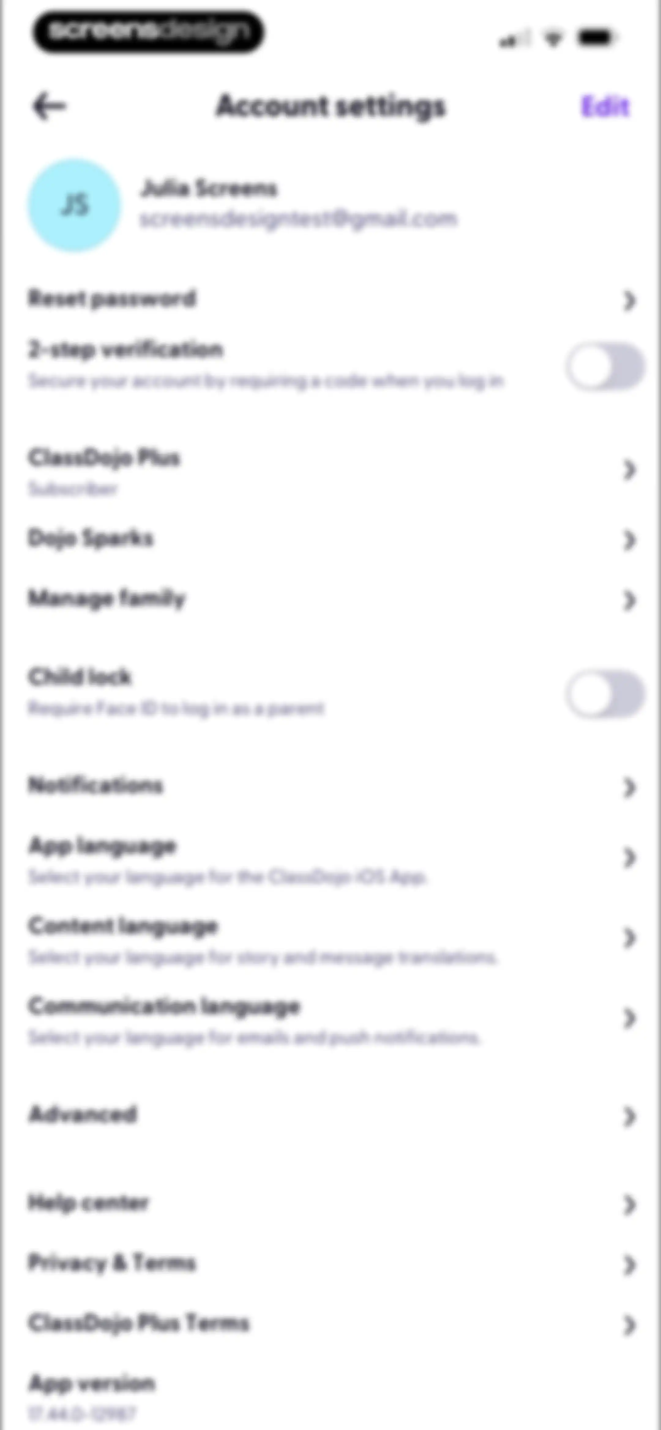 ClassDojo screen 21