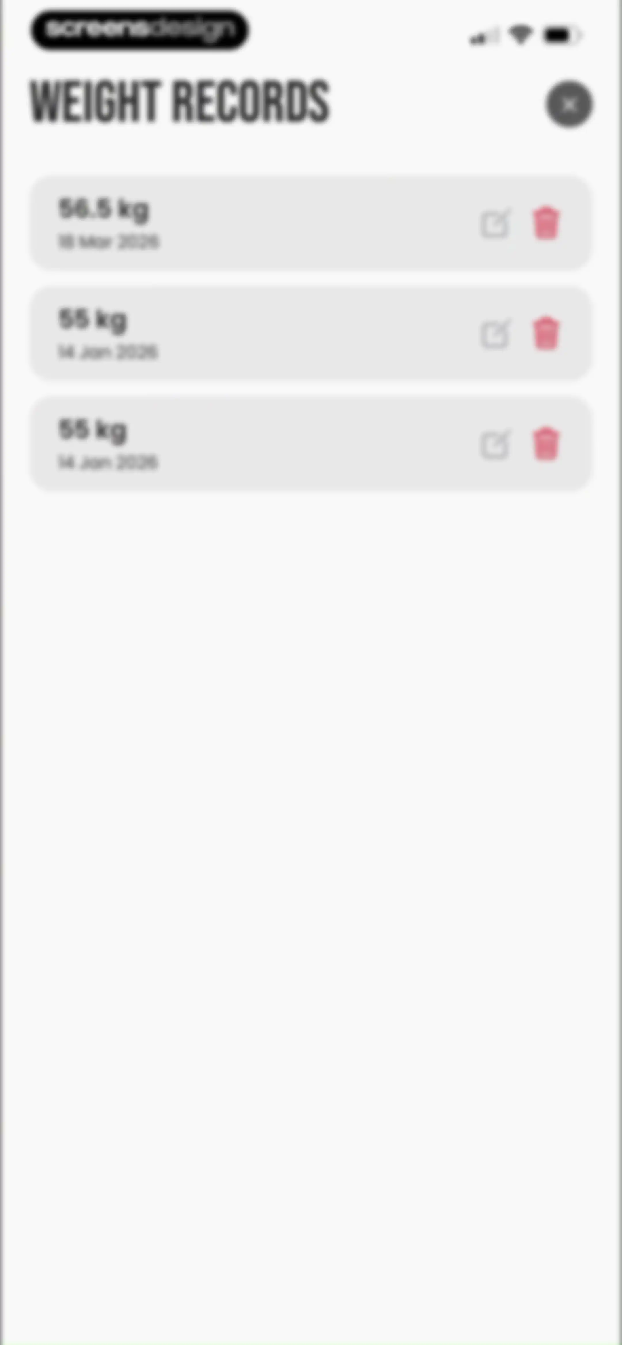 90 Day Challenge screen 139